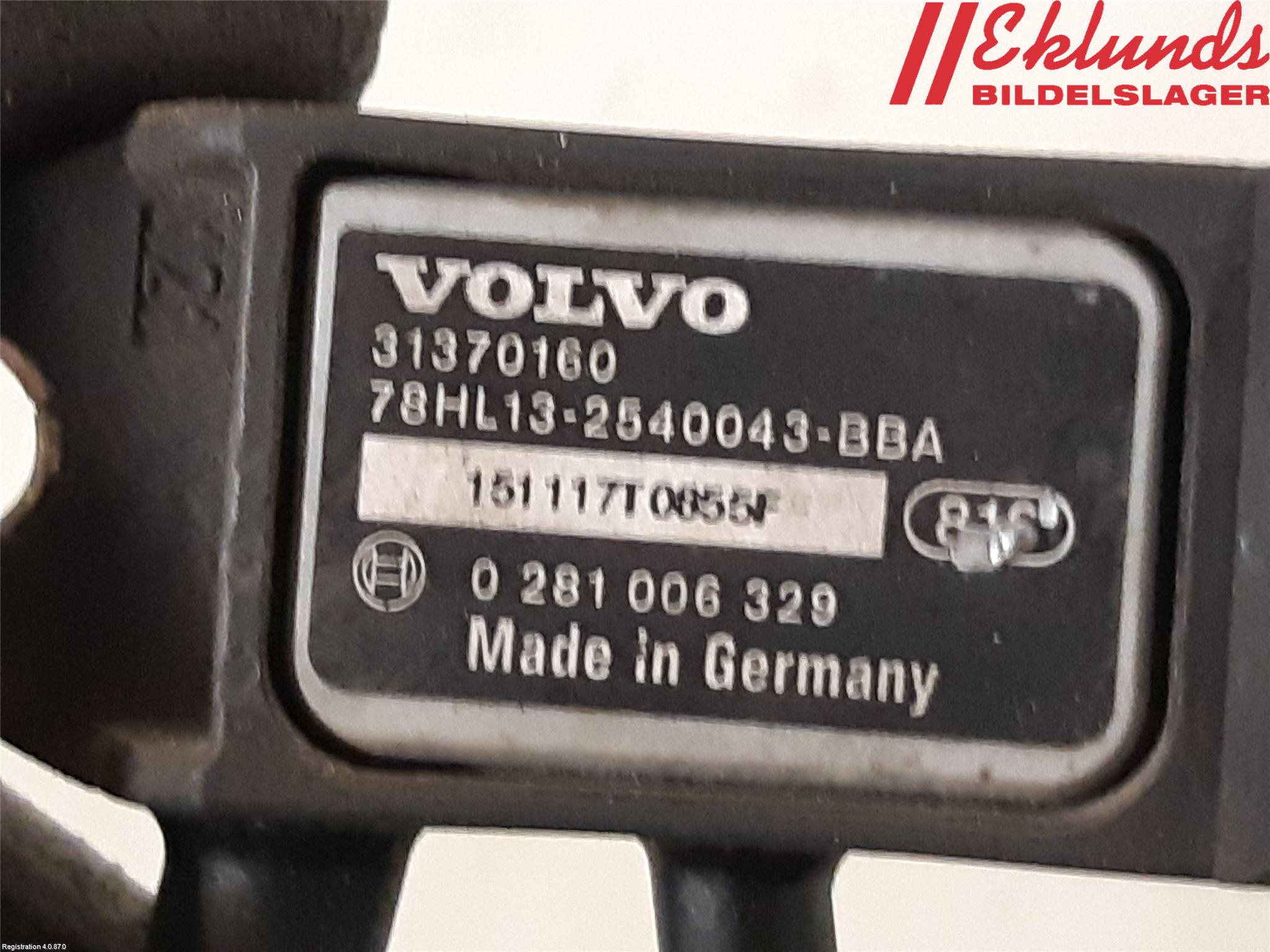 Volvo V60 14-18 Givare Temp-Tryck Avgas