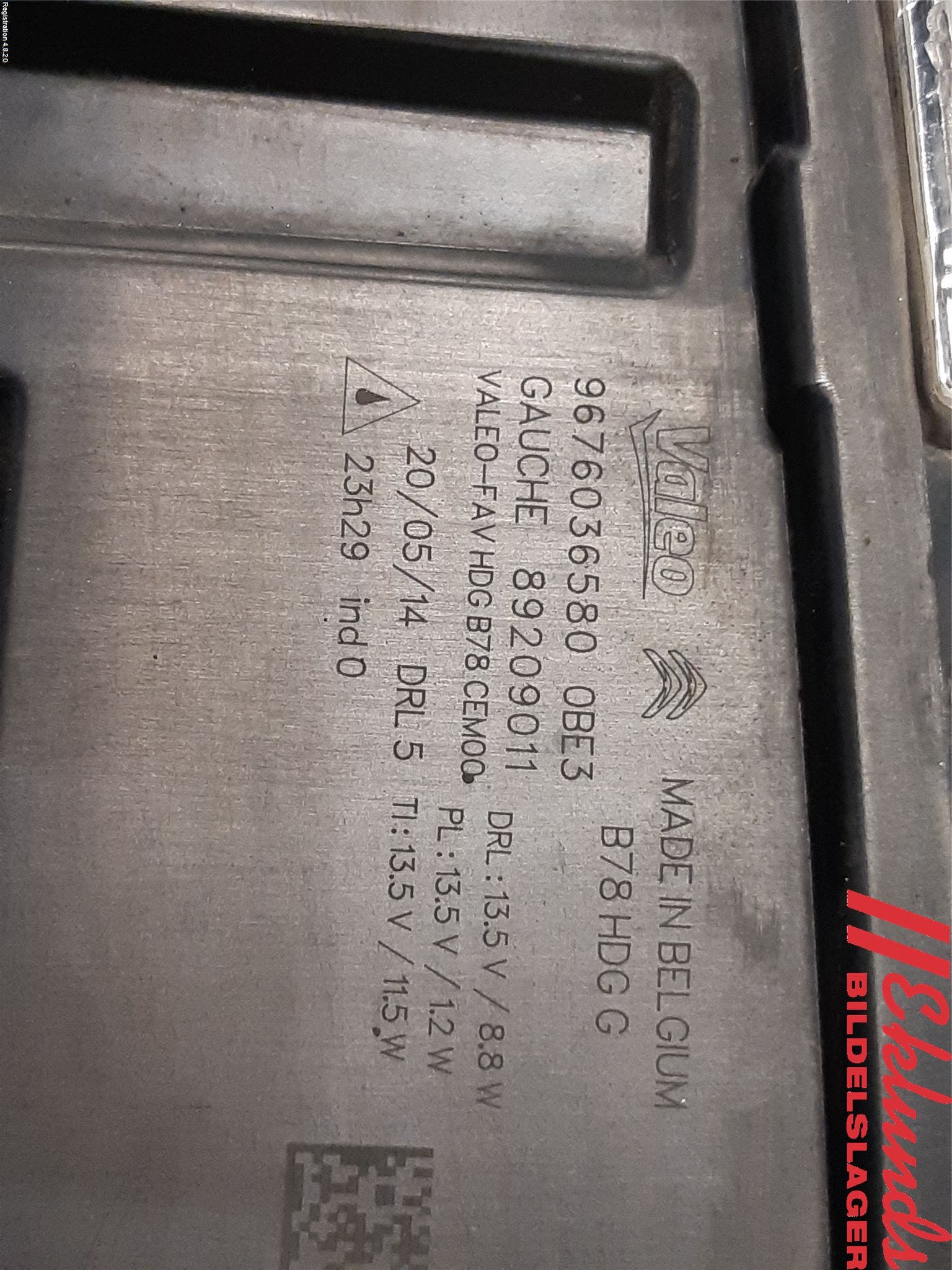 Citroen C4 GRAND PICASSO 14-18 Dimljus-Varselljus Fram