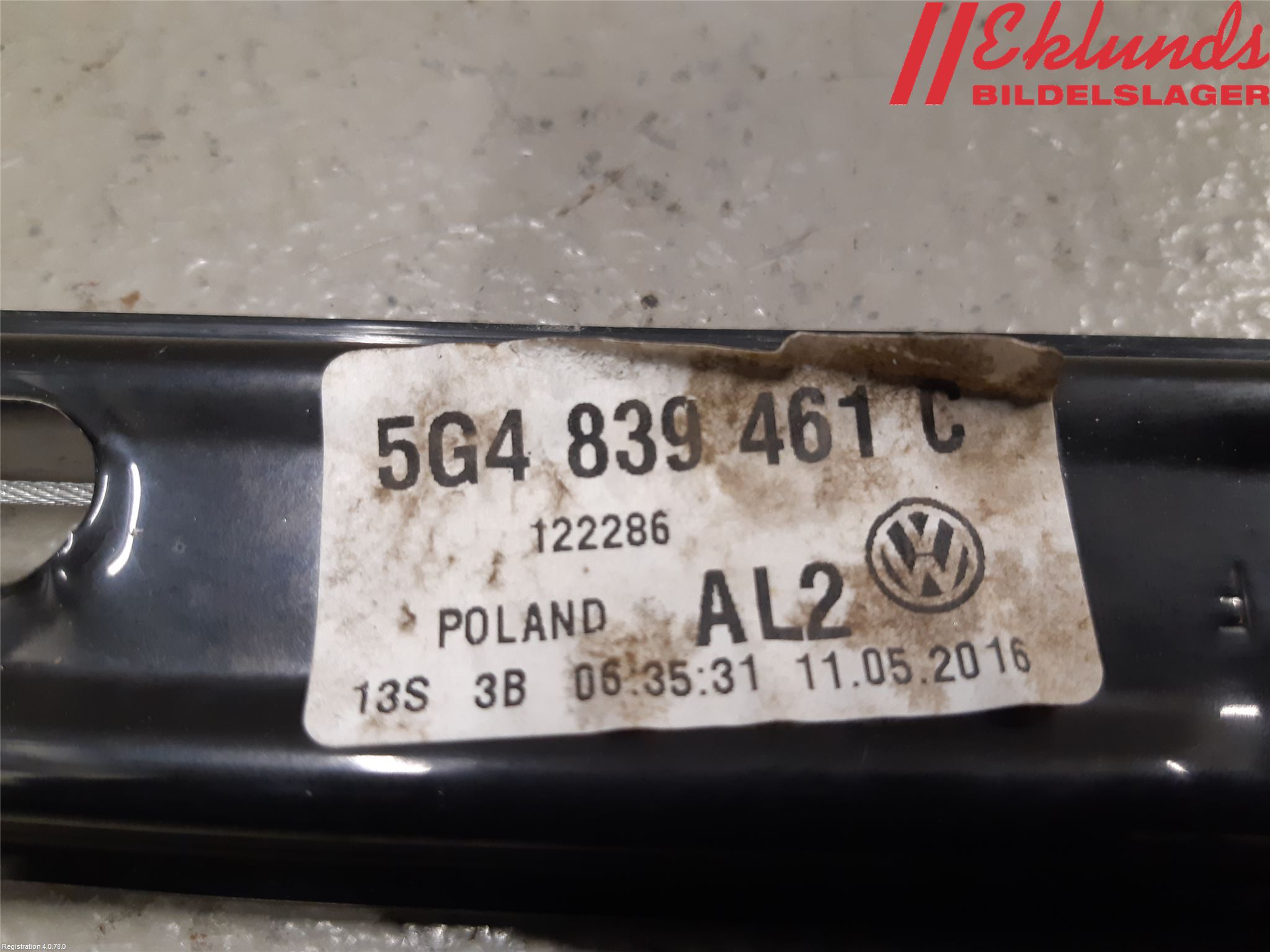 Volkswagen VW GOLF / E-GOLF VII 13-20 Fönsterhiss El Kompl