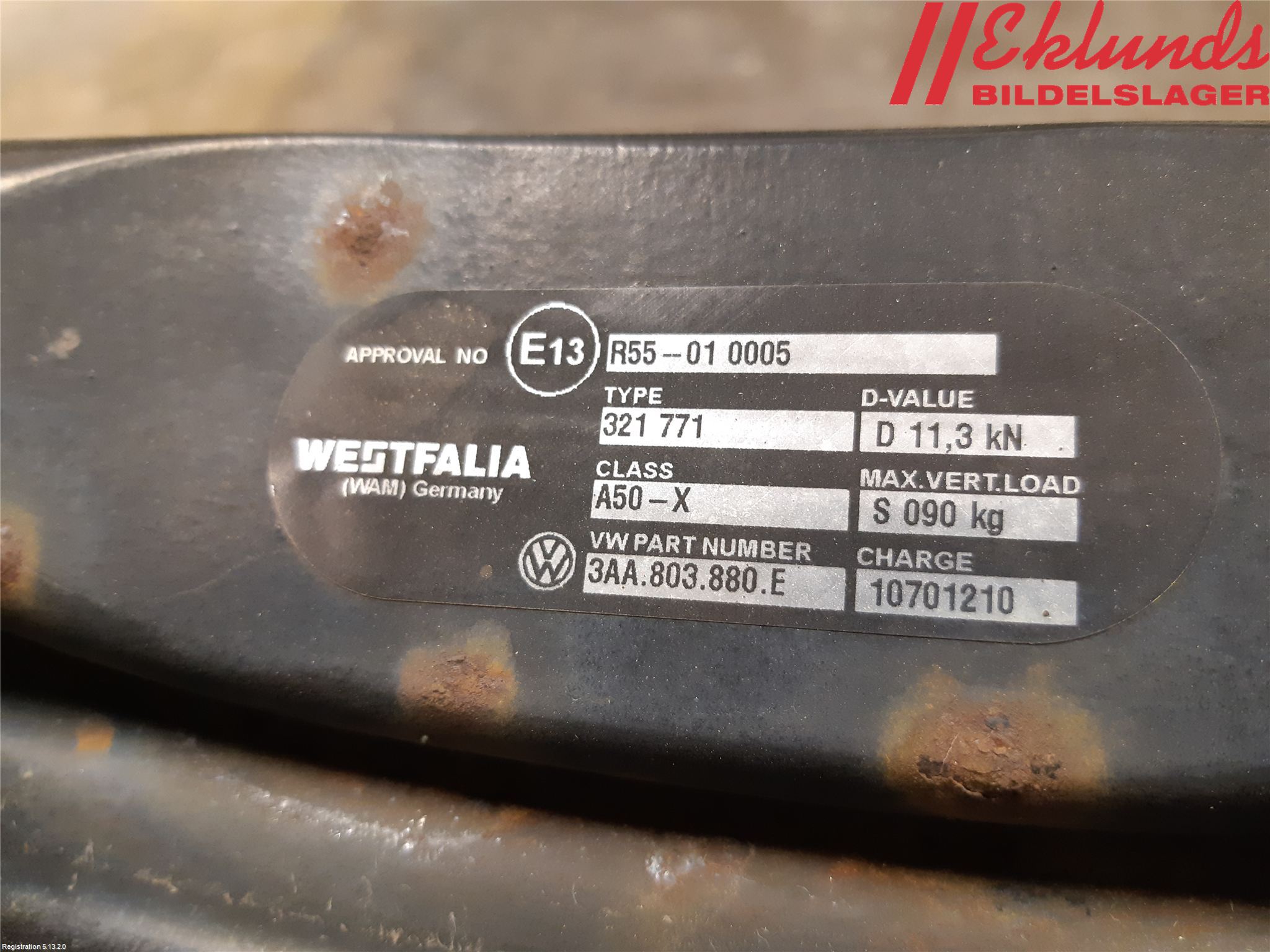 Volkswagen VW PASSAT 11-14 Dragkrok