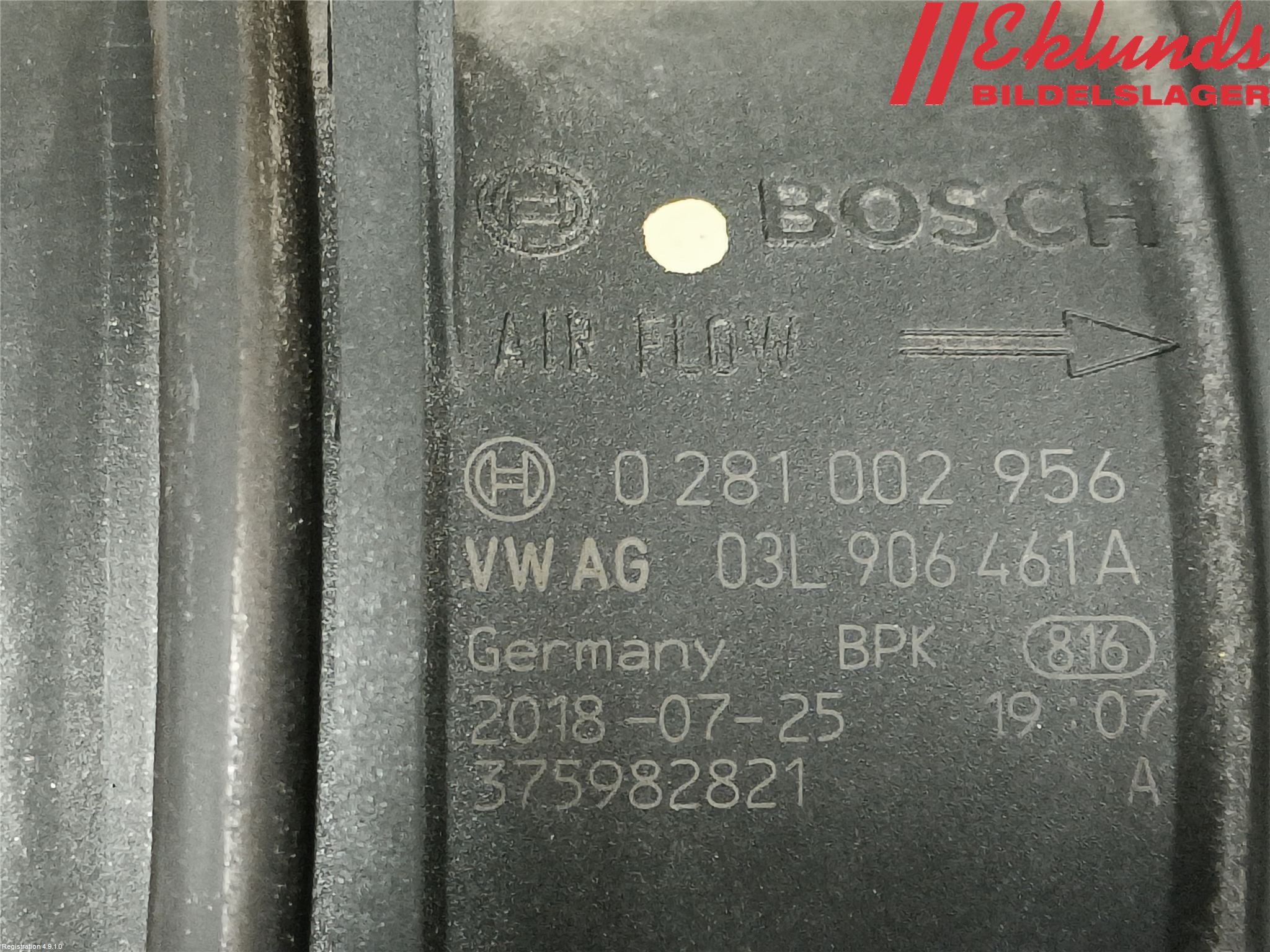 Volkswagen VW TRANSP/CARAVELLE (T6) 16-22 Injluftmassamätare