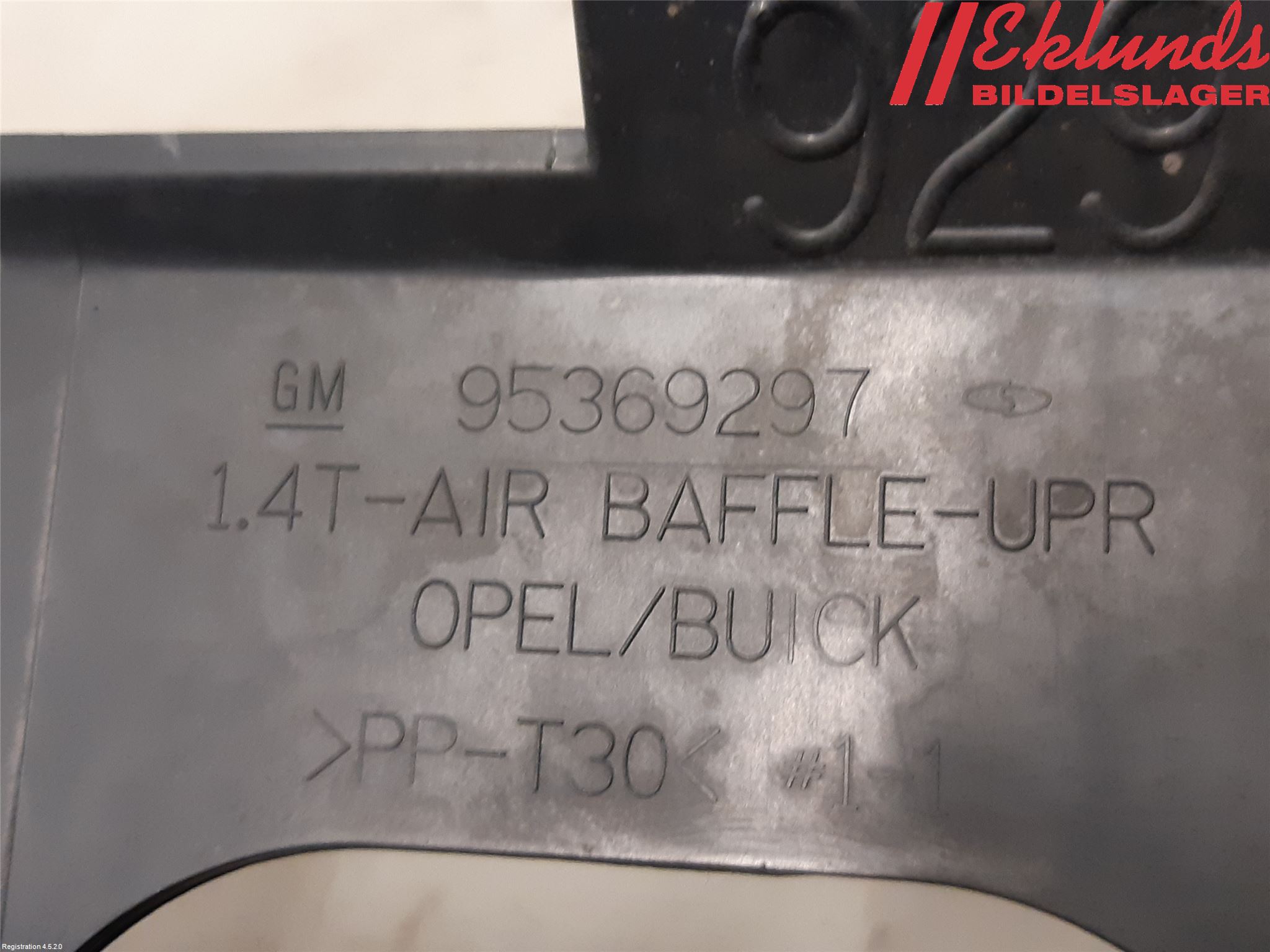 Opel MOKKA 13-20 Deflektor Plåt-Plast Kylning