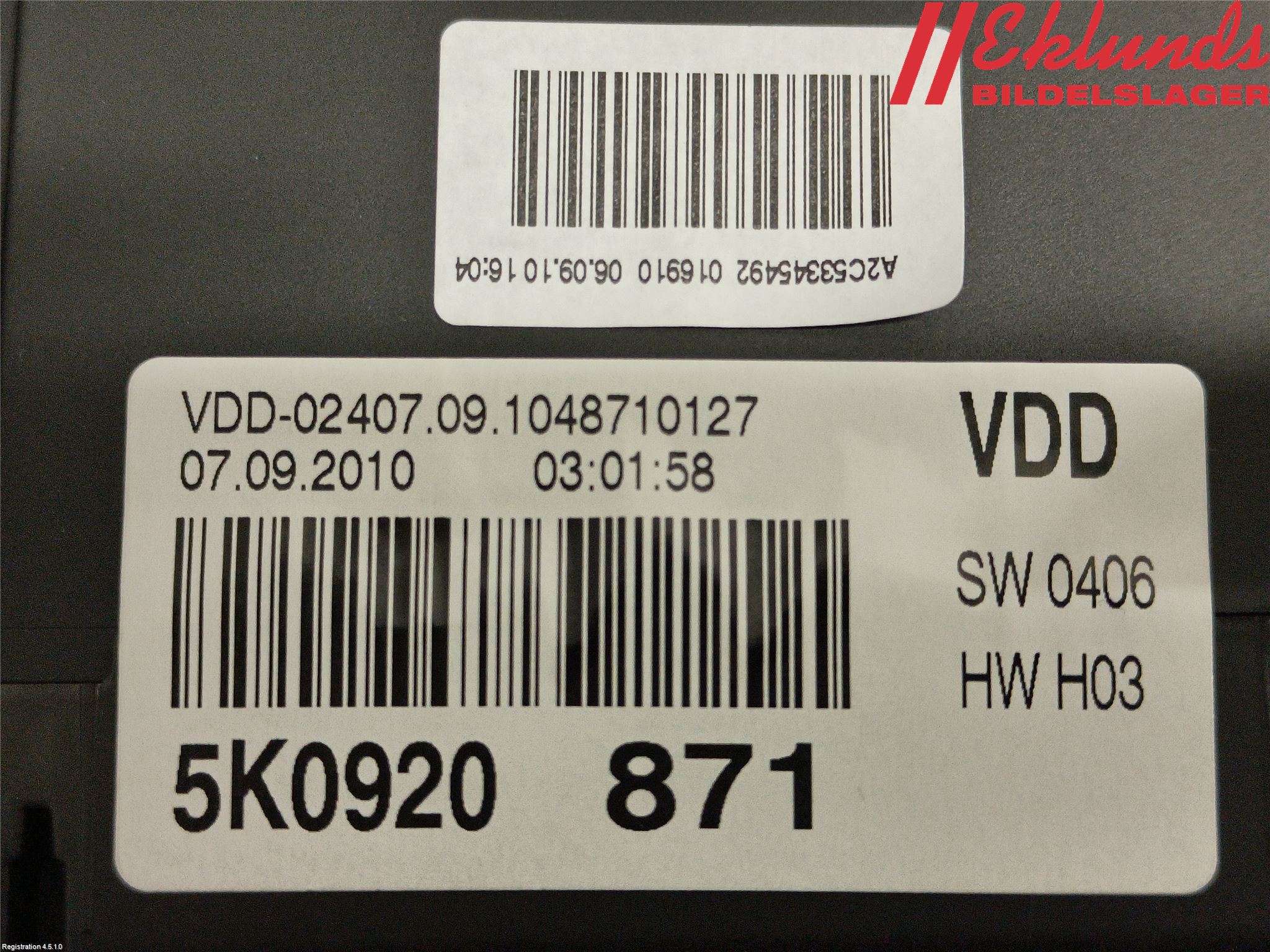 Volkswagen VW GOLF VI 09-13 Instrument Komb