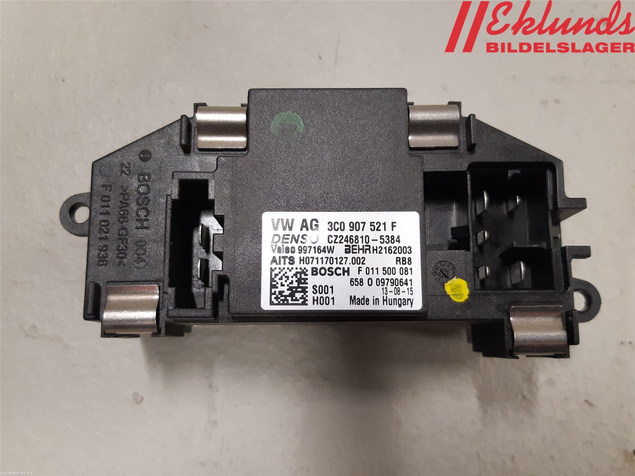 Volkswagen VW PASSAT 11-14 Värmefläktsmotstånd
