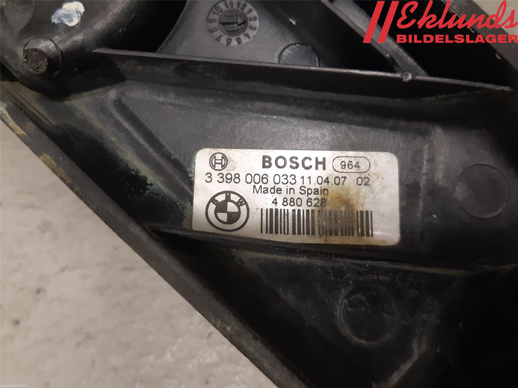 BMW 5 F10/F11/F18 09-17 Torkarmekanism Bakruta