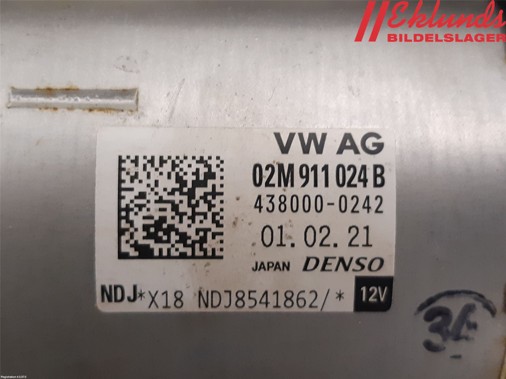 Volkswagen VW TRANSP/CARAVELLE (T6) 16-22 Startmotor Diesel