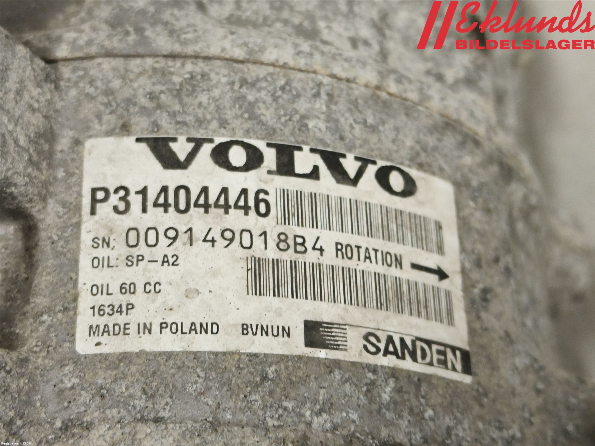 Volvo V60 14-18 Ac Kompressor