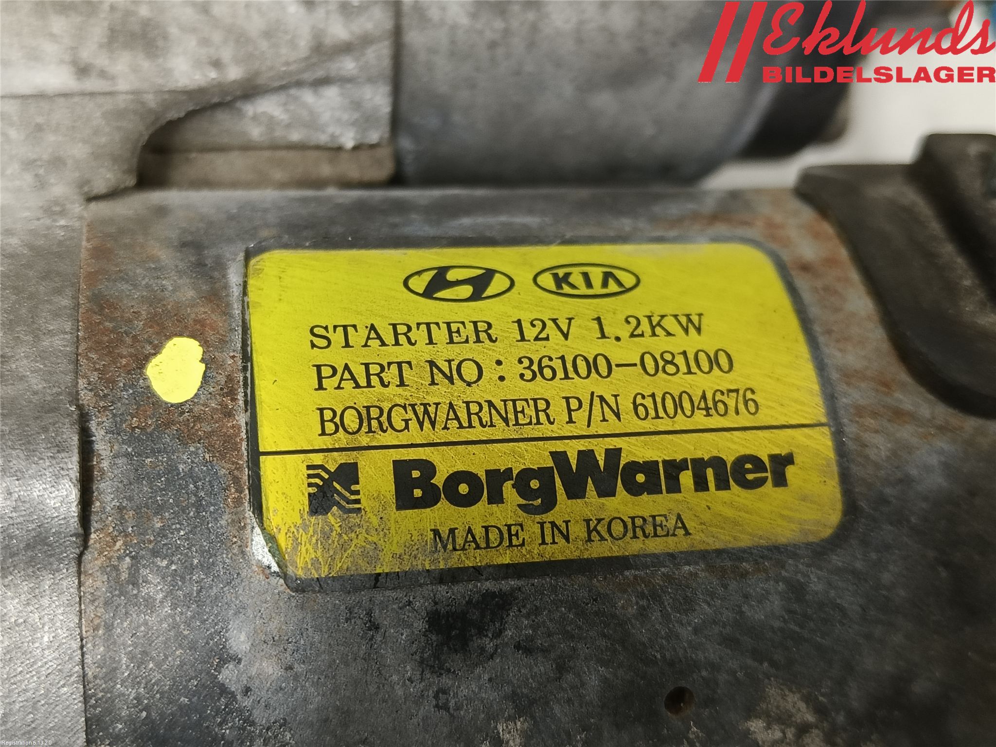 Hyundai i10 LA 20- Startmotor