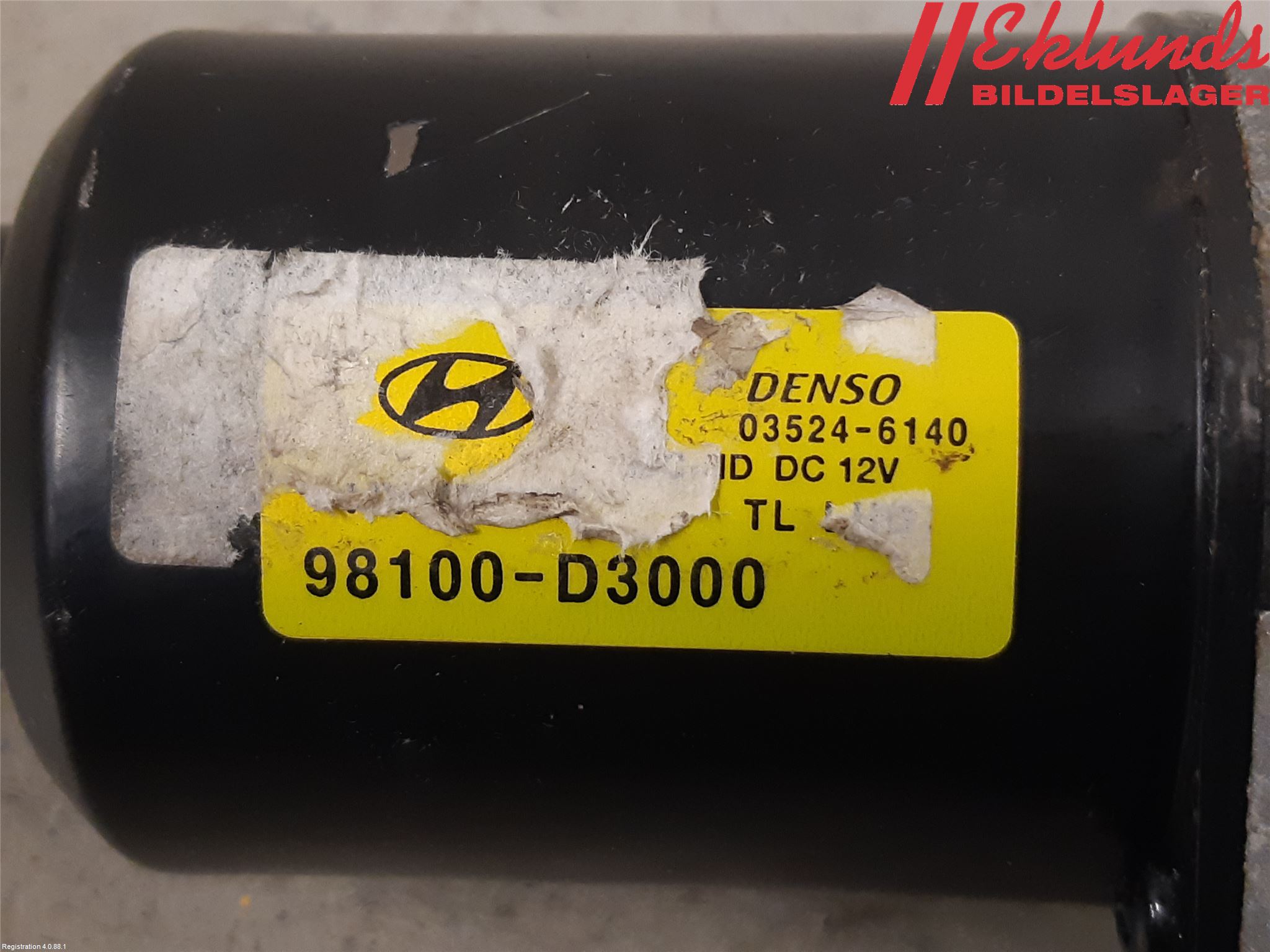 Hyundai TUCSON 05- Torkarmotor Vindruta
