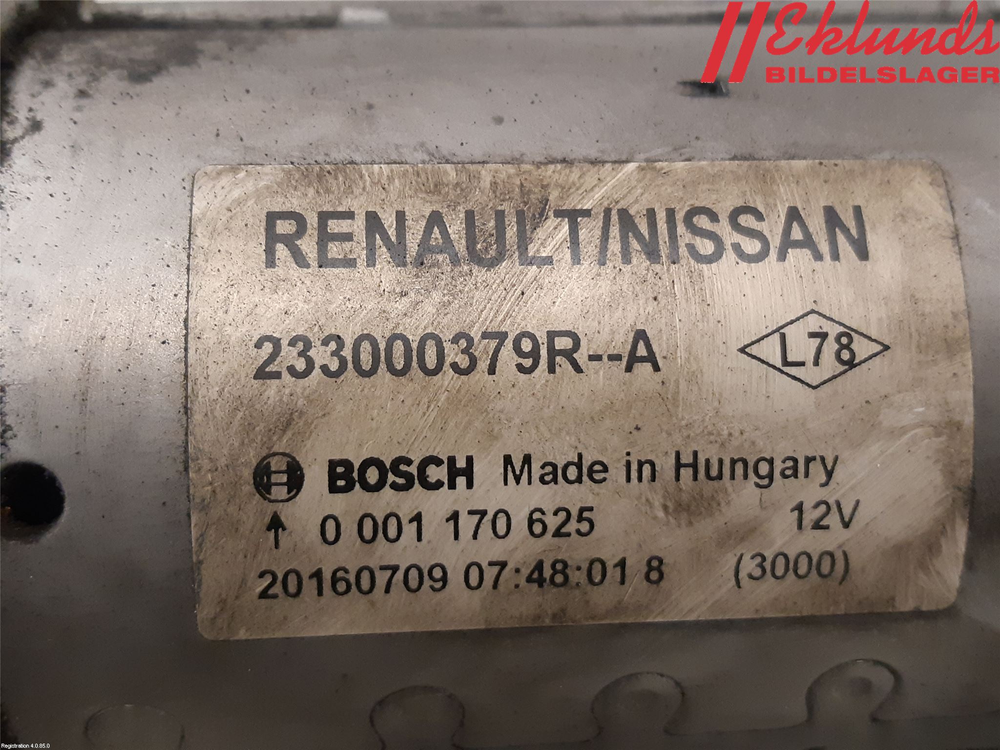 Nissan QASHQAI 14-17 Startmotor Diesel