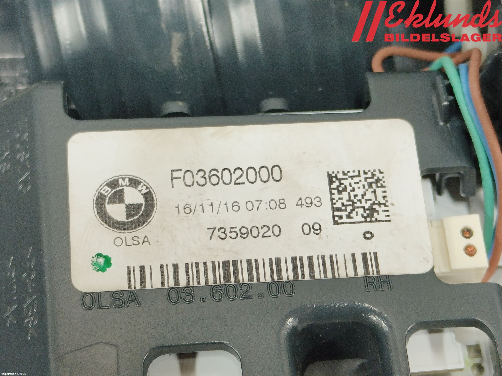 BMW 1 F20/F21 11-19 Bakljus Lucka Hö