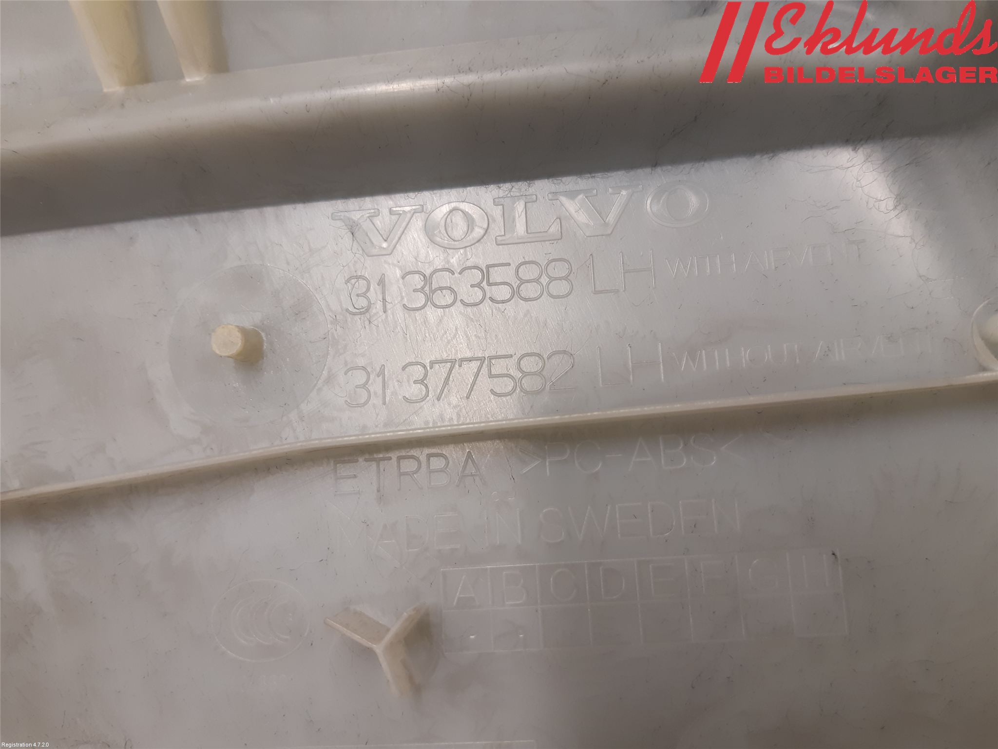 Volvo XC90/RECHARGE 16- Inr Plastd A-B-C Stolpe