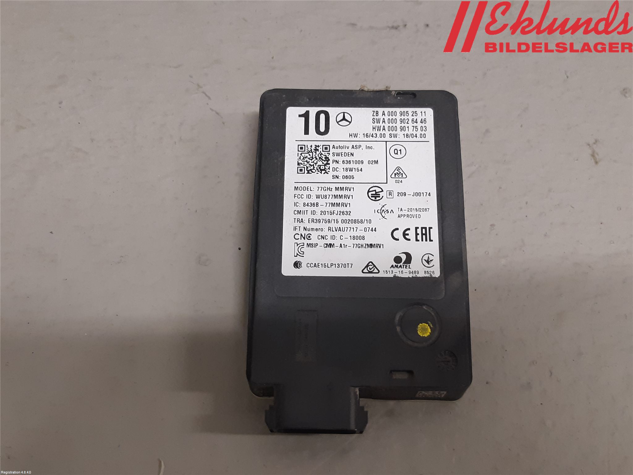 Mercedes-Benz MB GLE-KLASS (W167/V167/C167) 19- Sensor Aktivt Kollisionsskydd
