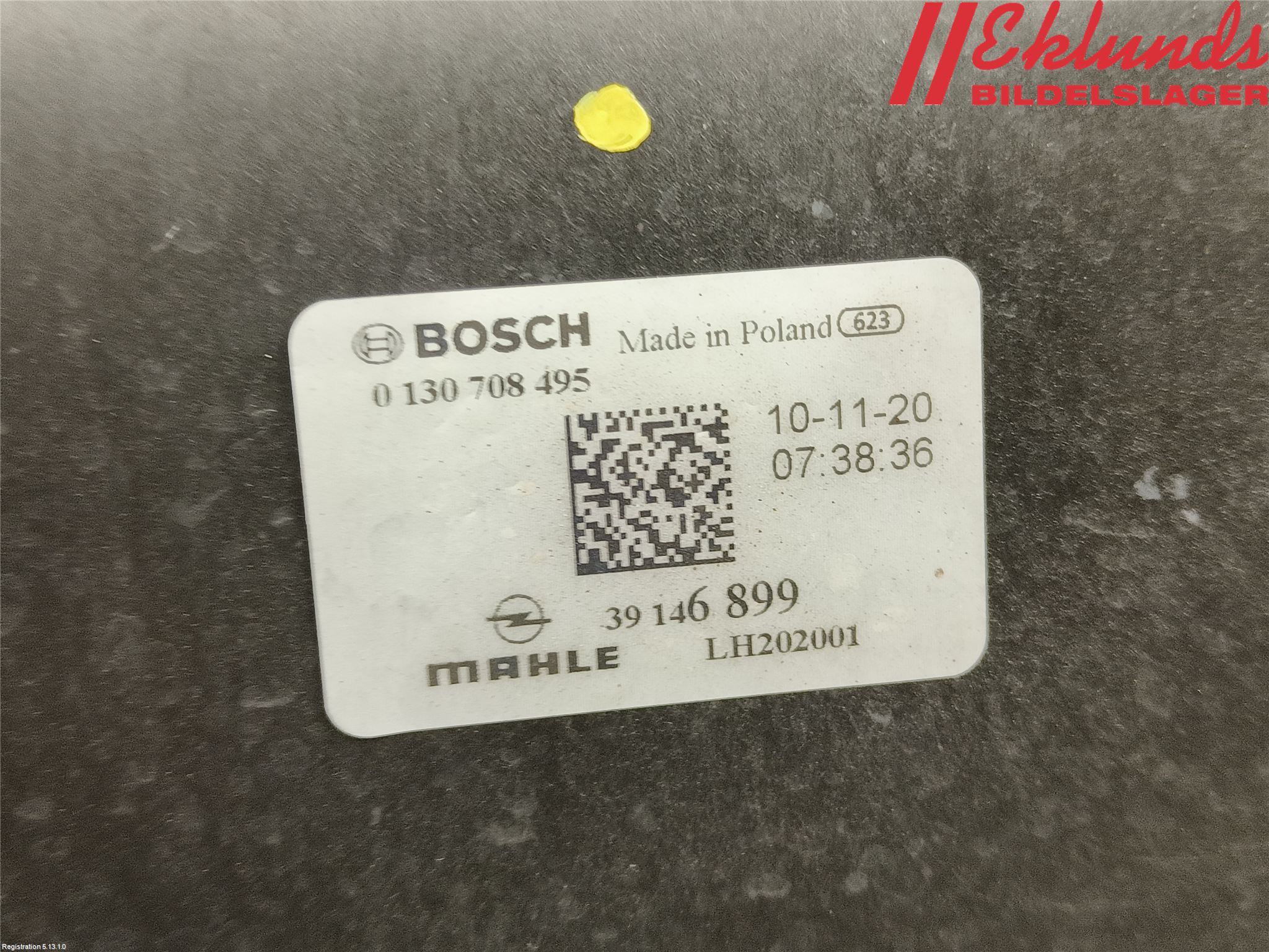 Opel ASTRA K 16-22 Kylfläkt El