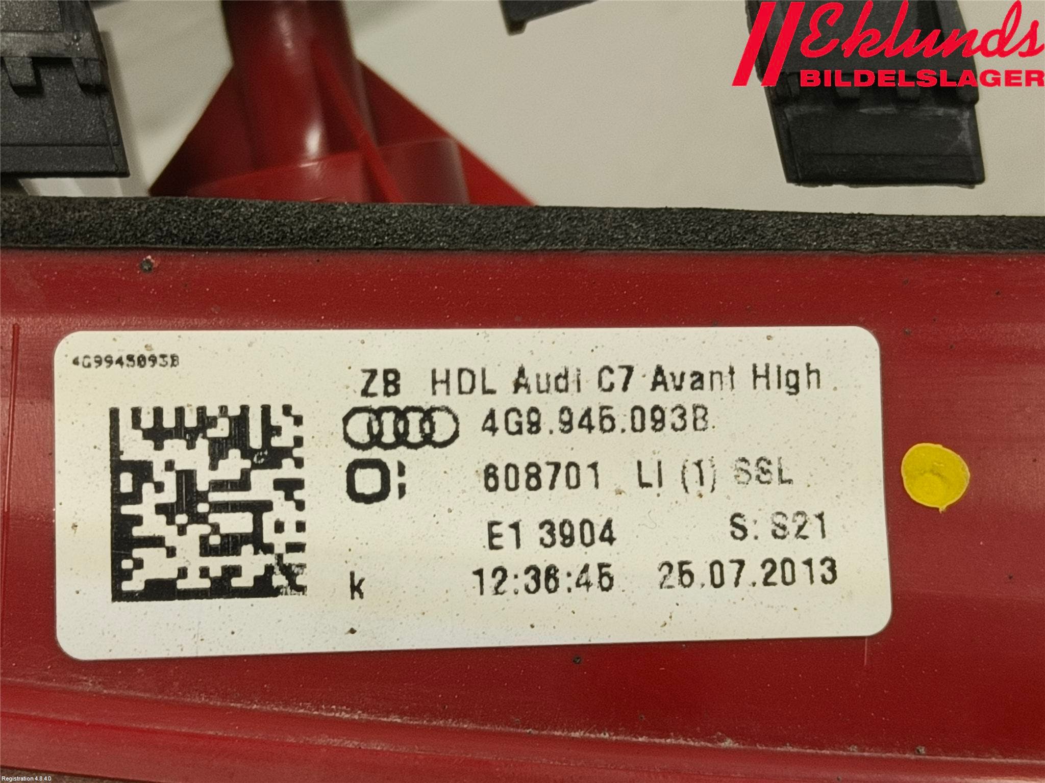 Audi A6/S6 4G 11-18 Bakljus Lucka Vä