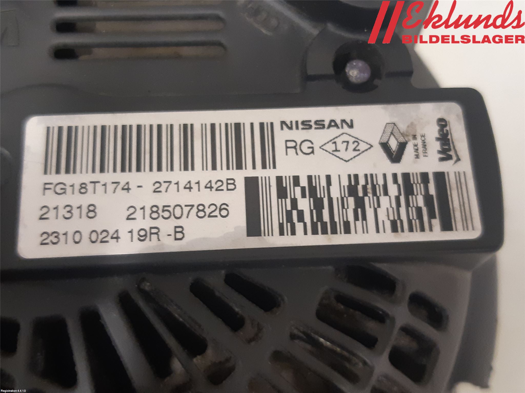 Nissan QASHQAI 17-21 Generator