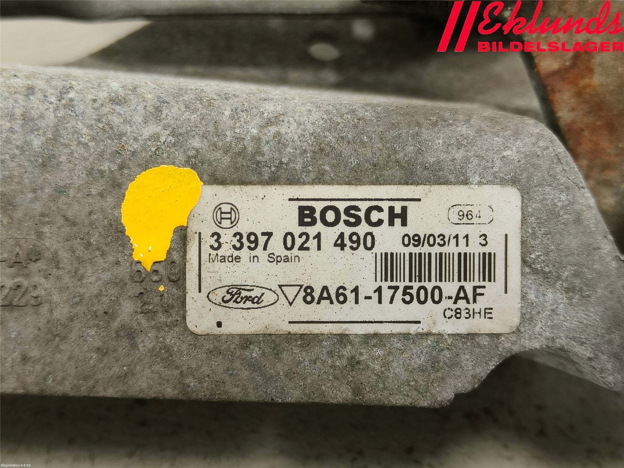 Ford FIESTA 09-12 Torkarmekanism Vindruta