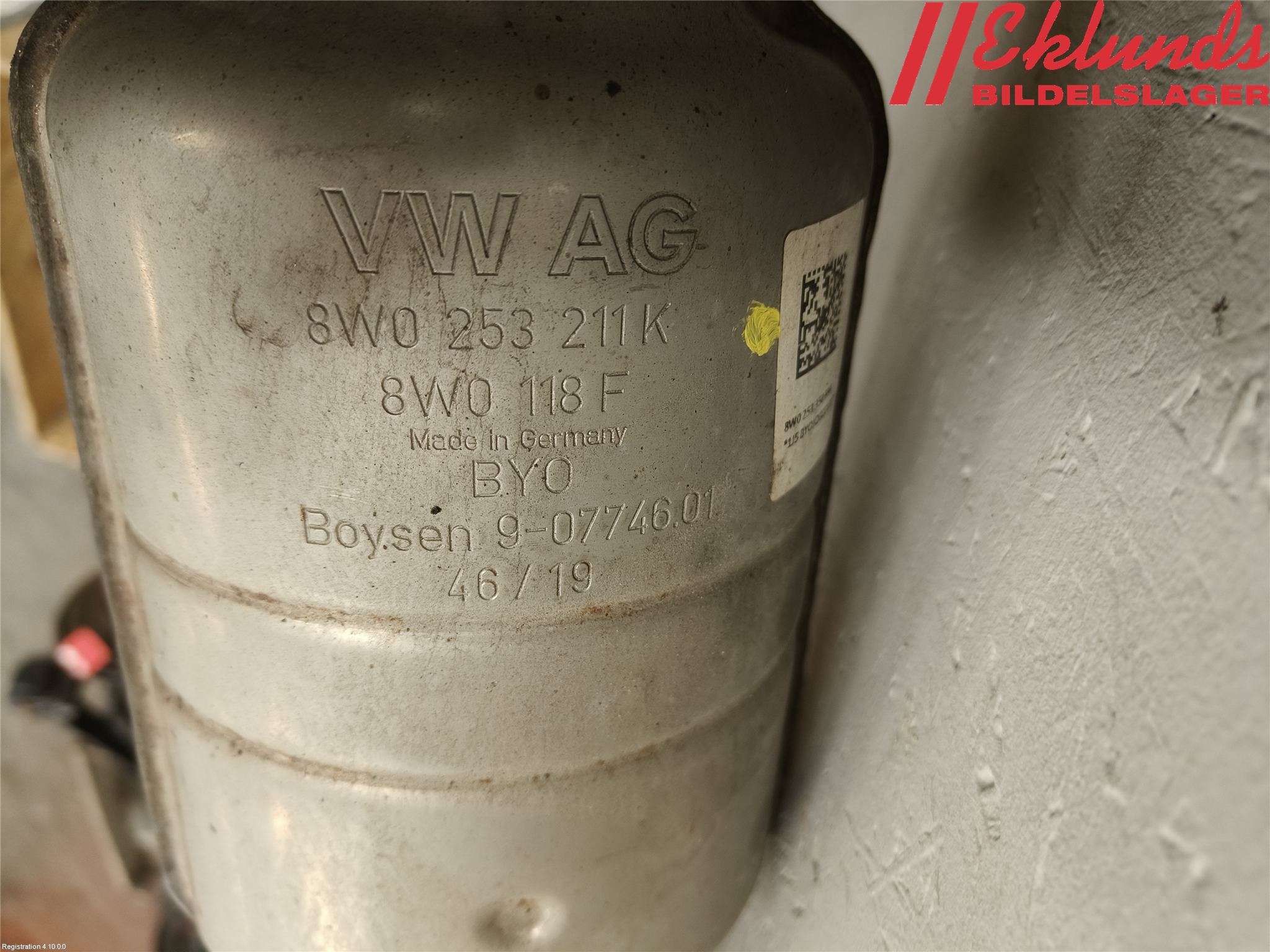 Audi A4/S4 B9 20- Avgasrör Främre-Mitt-Bak