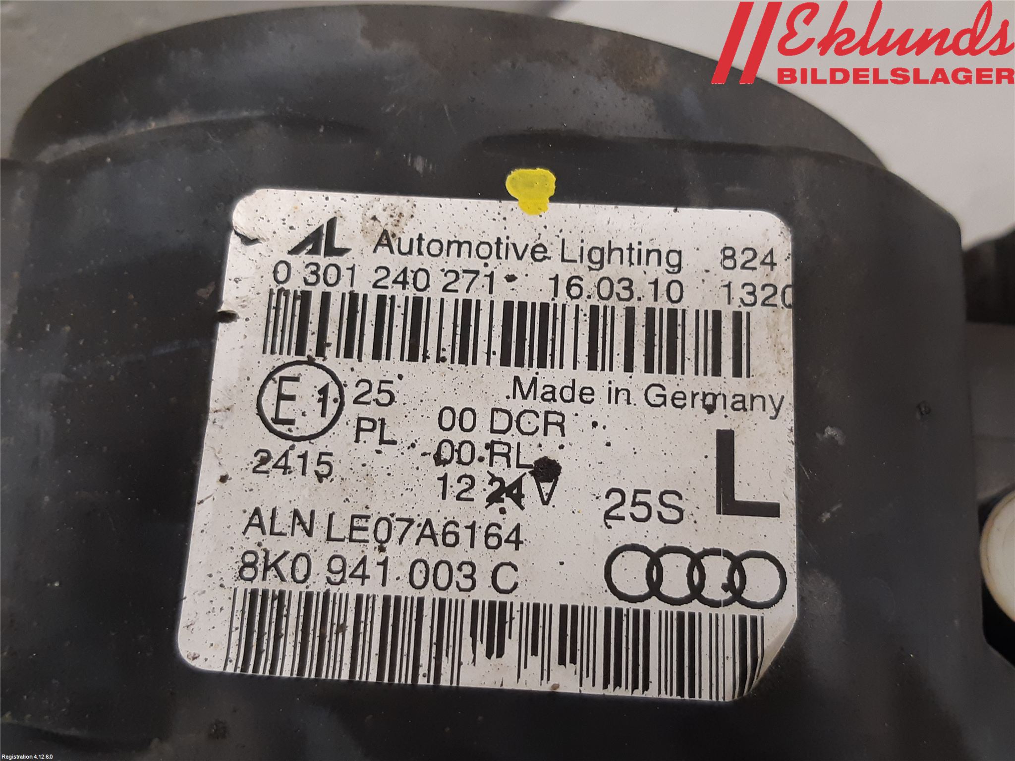 Audi A4 ALLROAD 09-16 Strålkastare Vänster