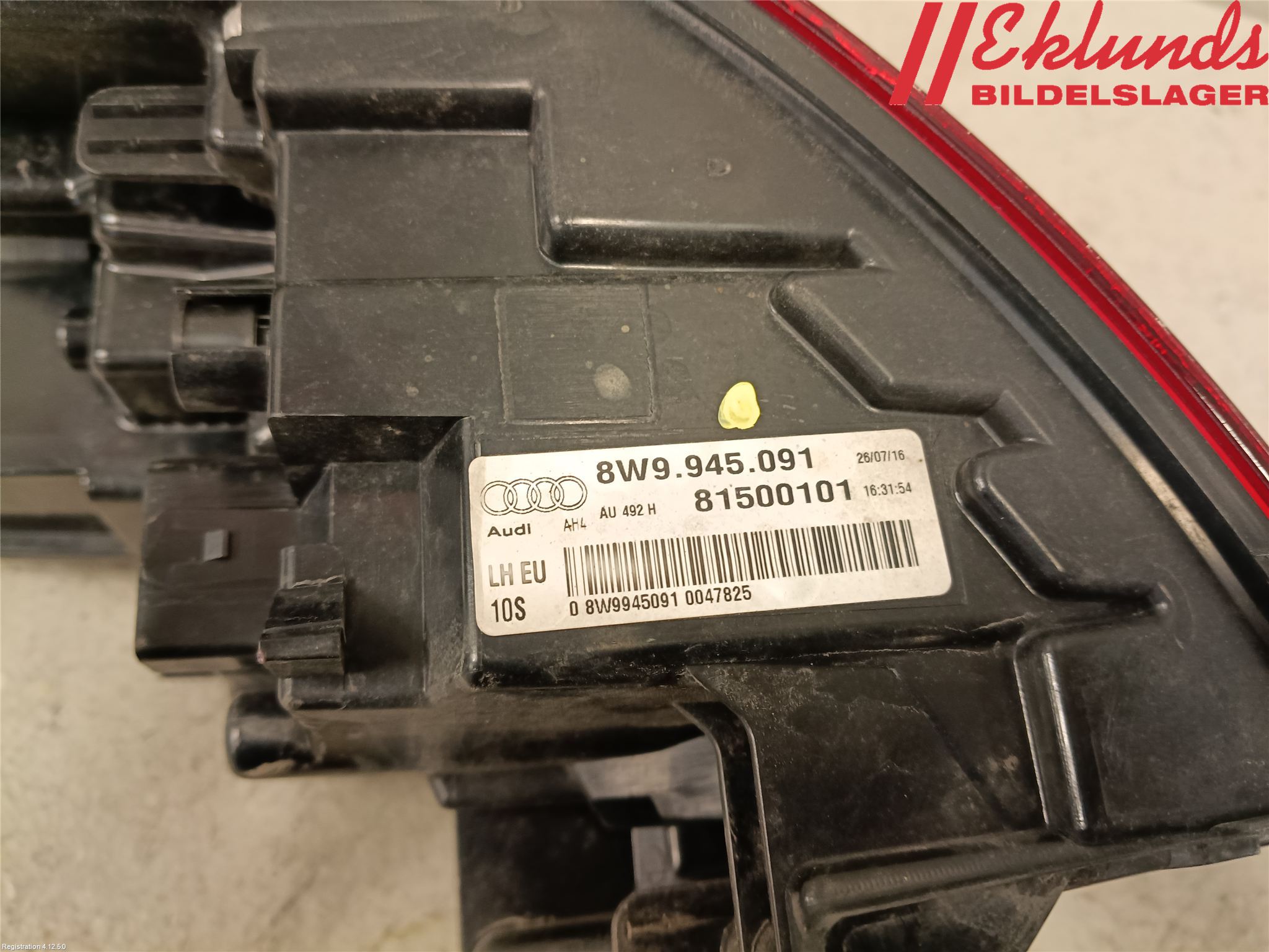 Audi A4/S4 B9 16-19 Bakljus Vänster