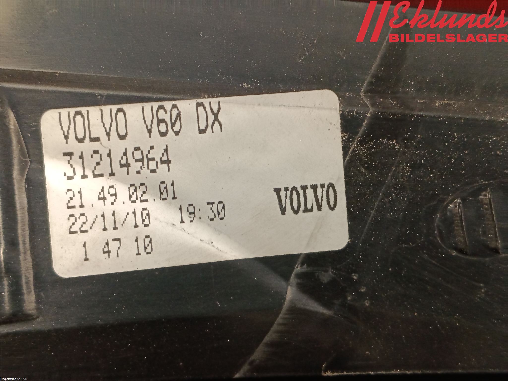 Volvo V60 11-13 Bakljus Höger