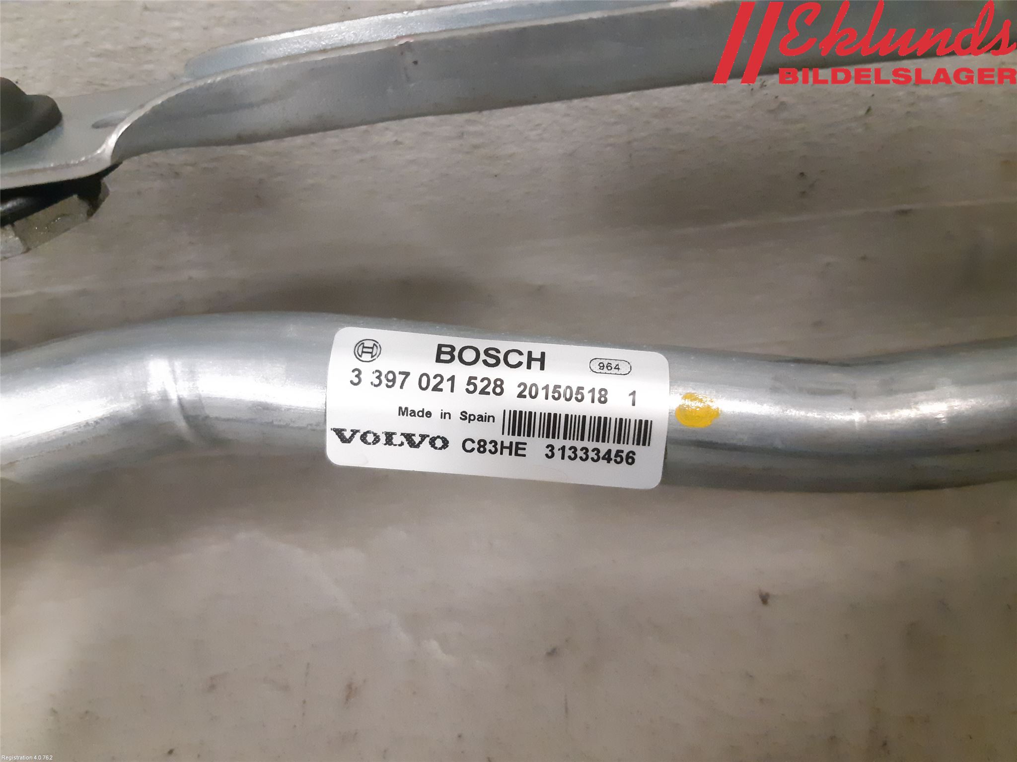 Volvo S80 14-16 Torkarmekanism Vindruta