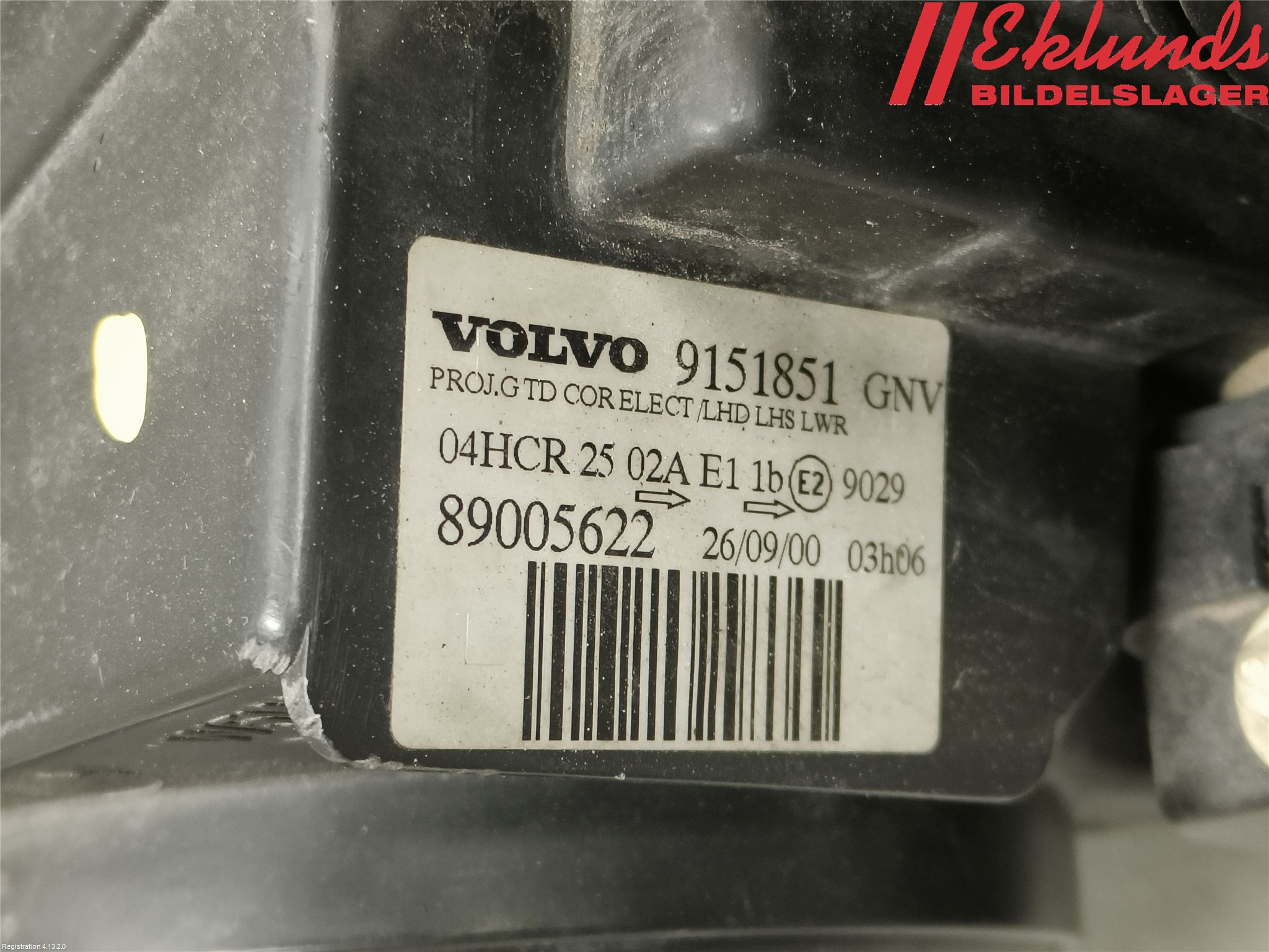 Volvo S60 01-04 Strålkastare Vänster