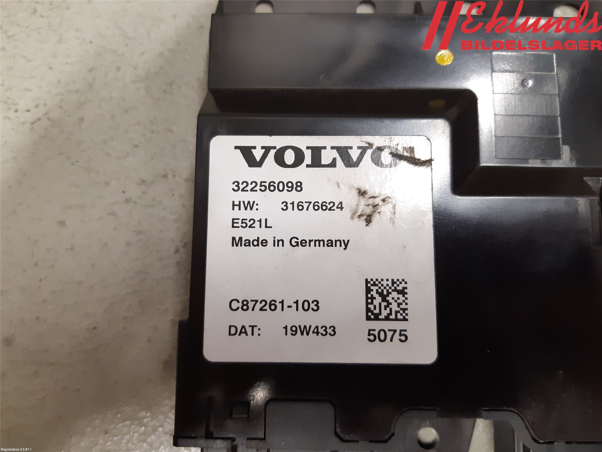 Volvo V60 19- Styrenhet Baklucka