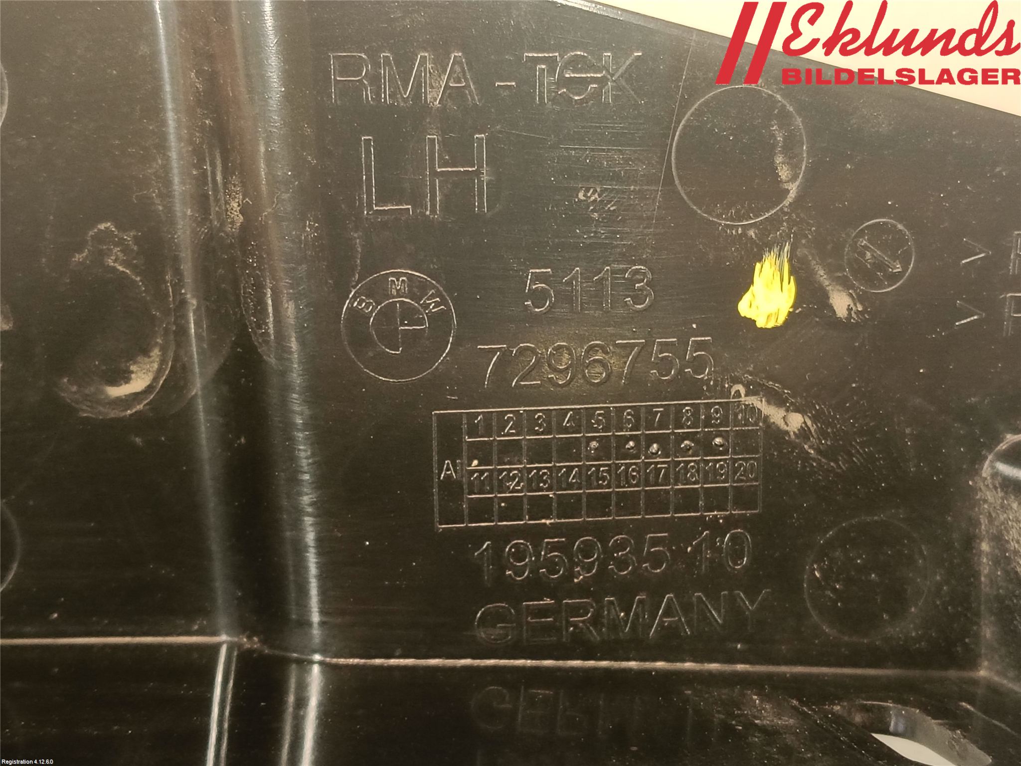 BMW i3 I01 13-22 Stötfångarfäste Fram Vä
