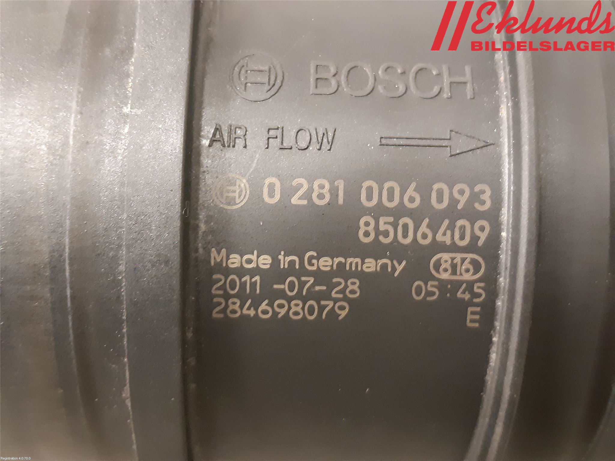 BMW 3 E90/91 SED/TOU 05-12 Injluftmassamätare