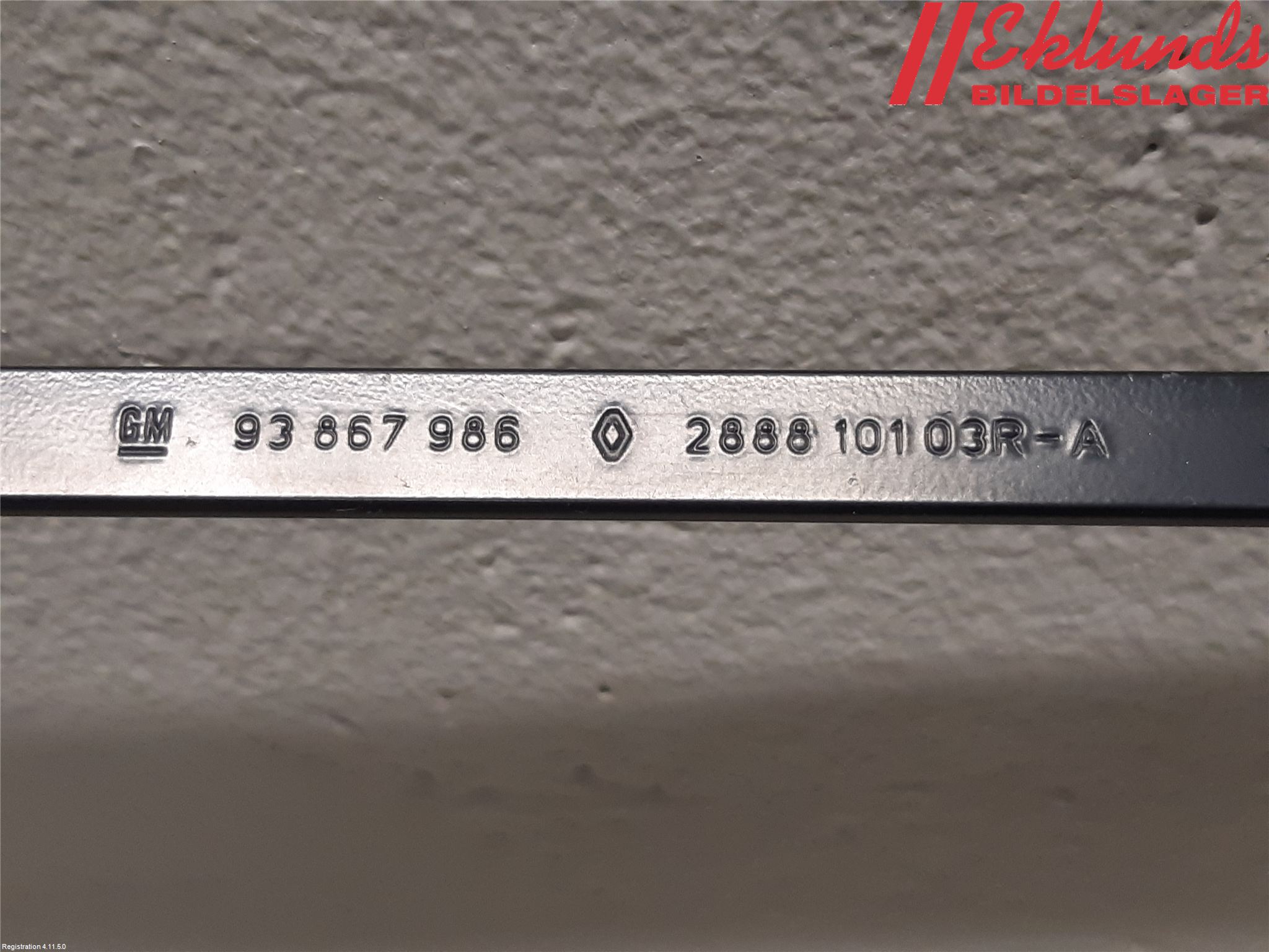 Renault TRAFIC/E-TECH 15- Torkararm Armar Vindruta