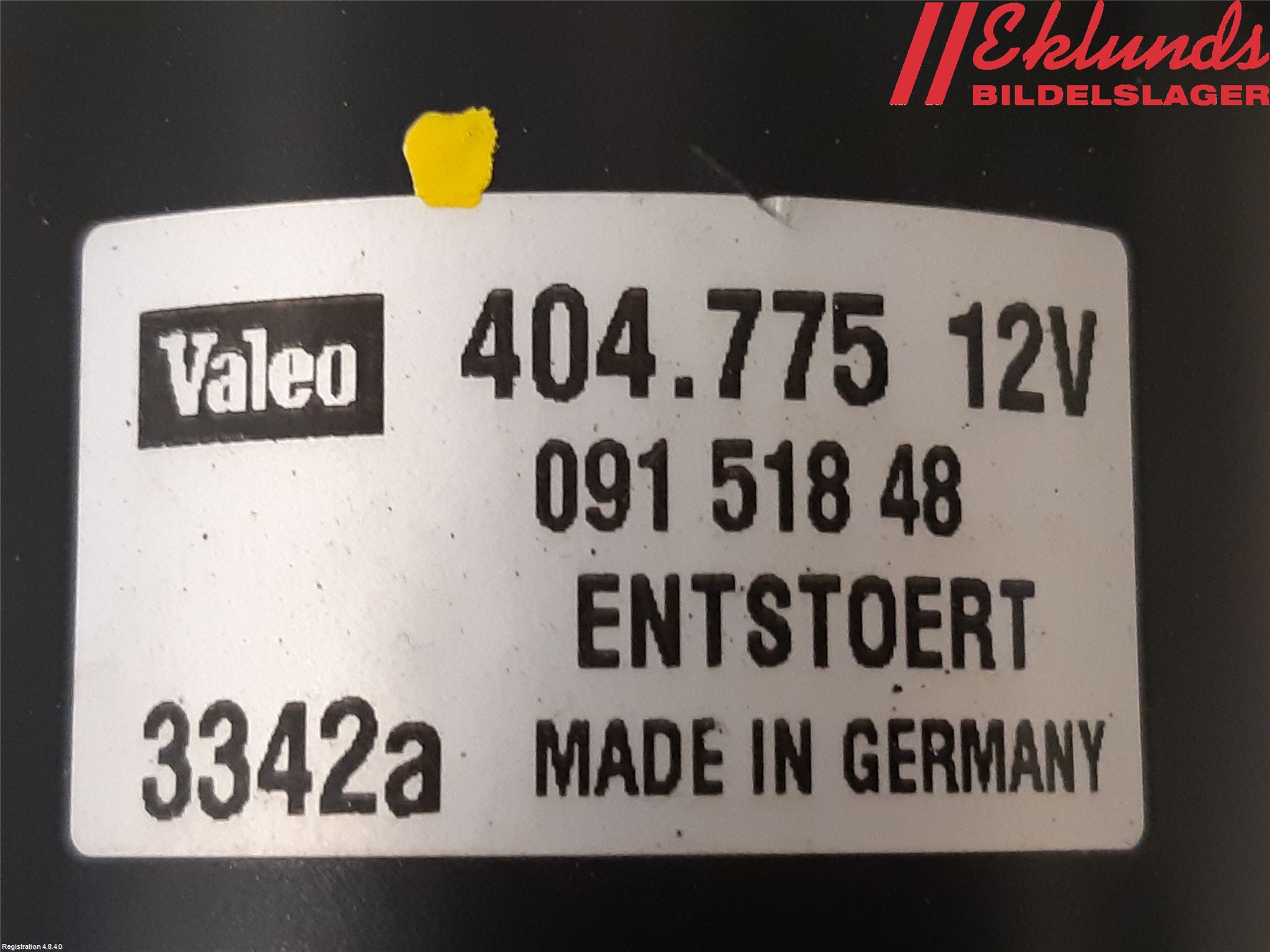 Volvo S60 01-04 Torkarmotor Vindruta