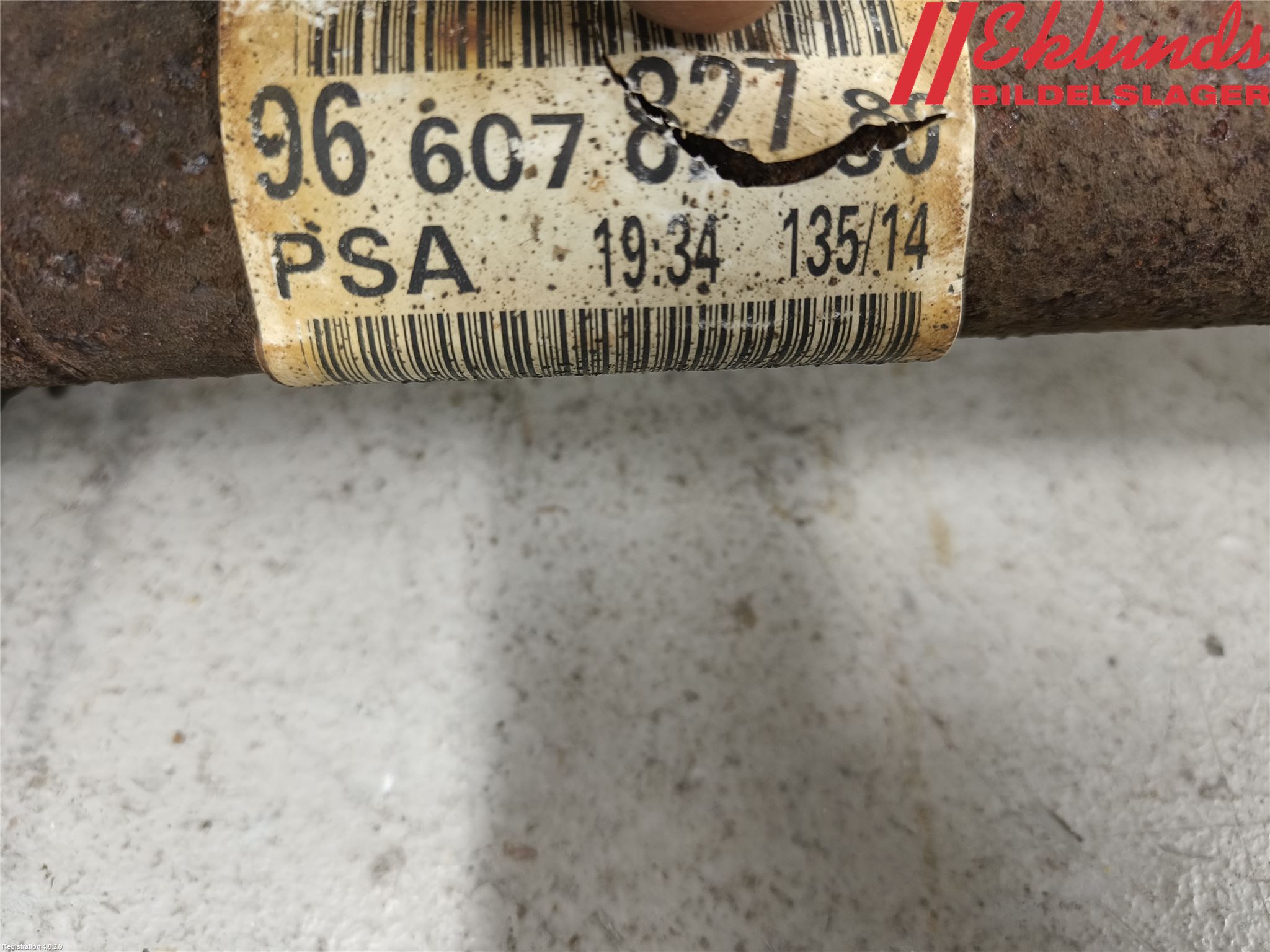 Peugeot PARTNER 08-15 Drivaxel Fram Vänster