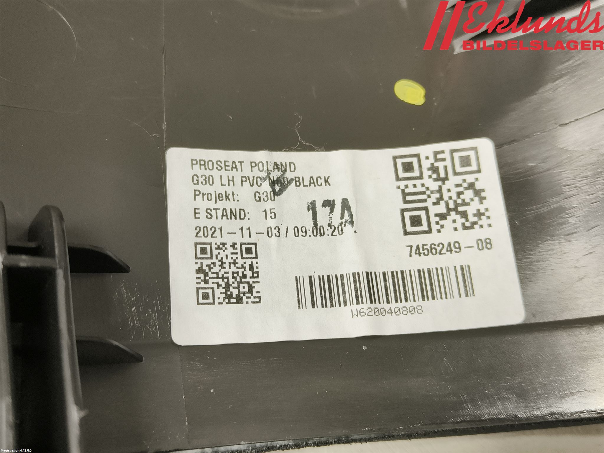 BMW 5 G30/G31/F90 17-23 Inredning Stol Bak