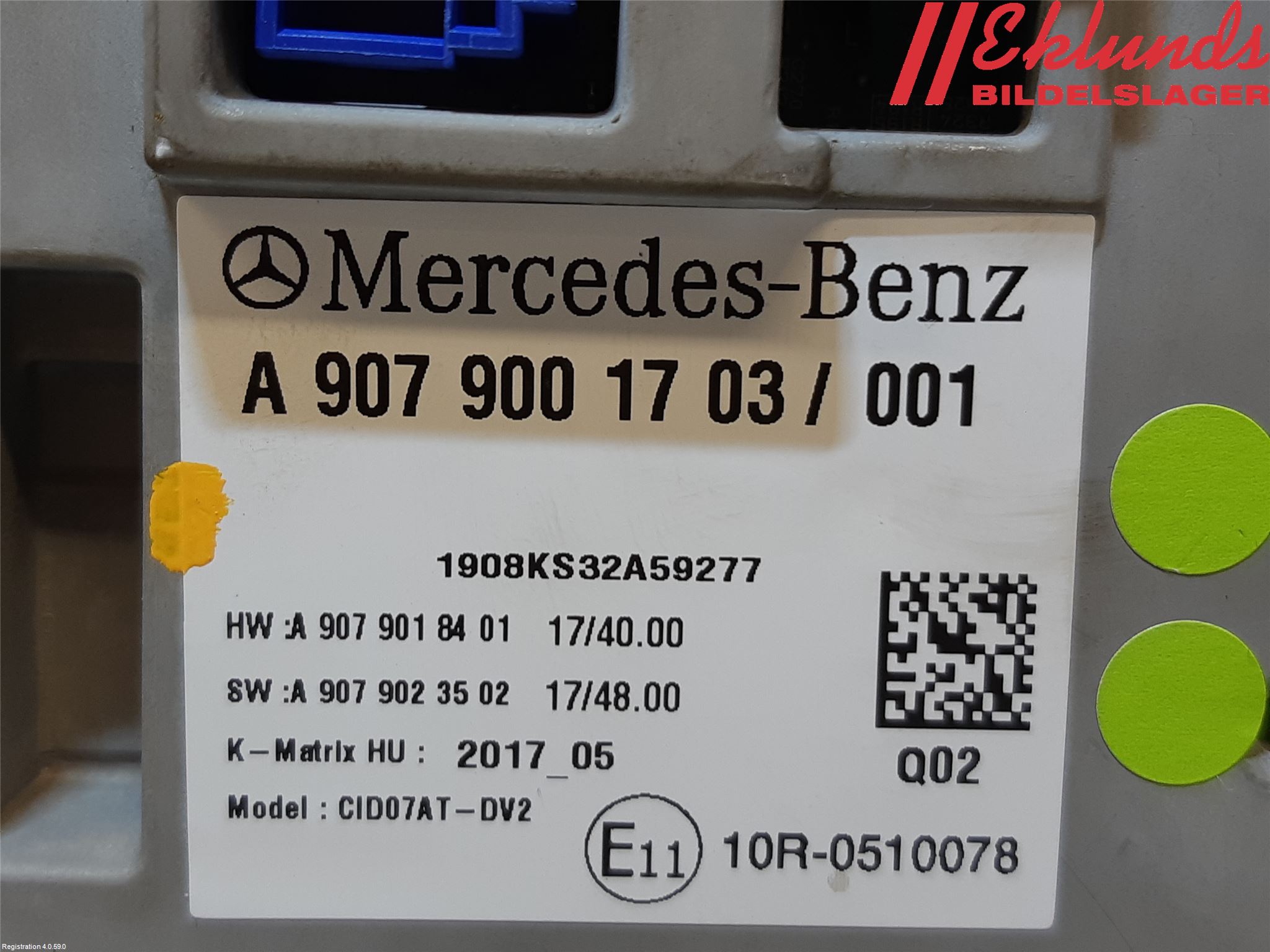 Mercedes-Benz MB SPRINTER (W907/W910) 19- Bildskärm