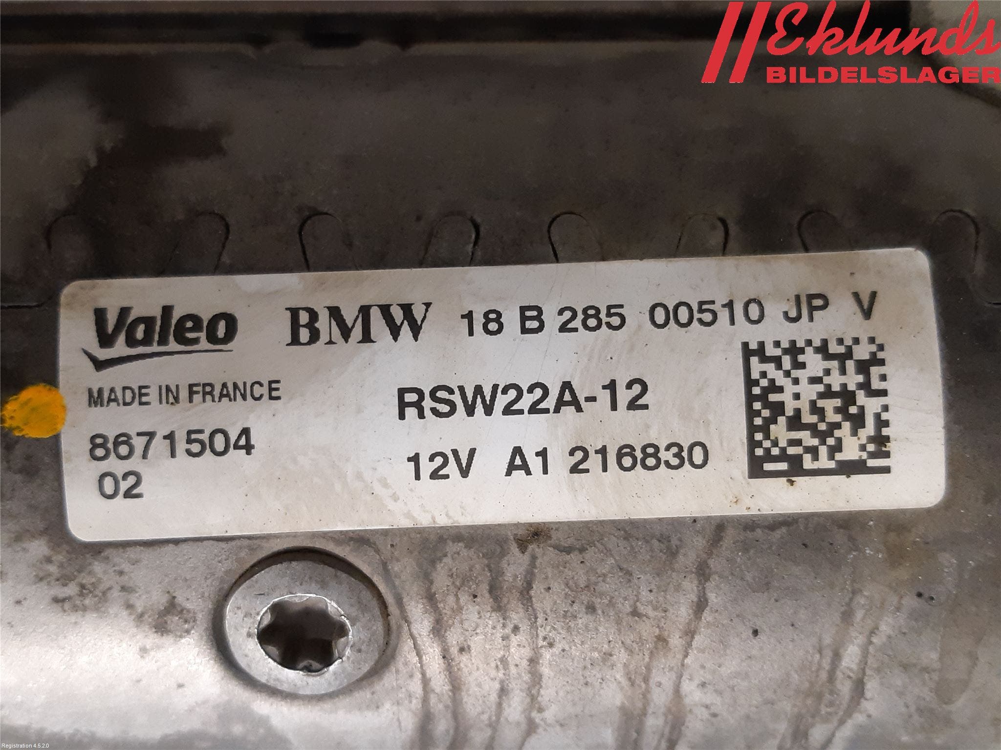 BMW 3 G20/G21/G80/G81 19- Startmotor