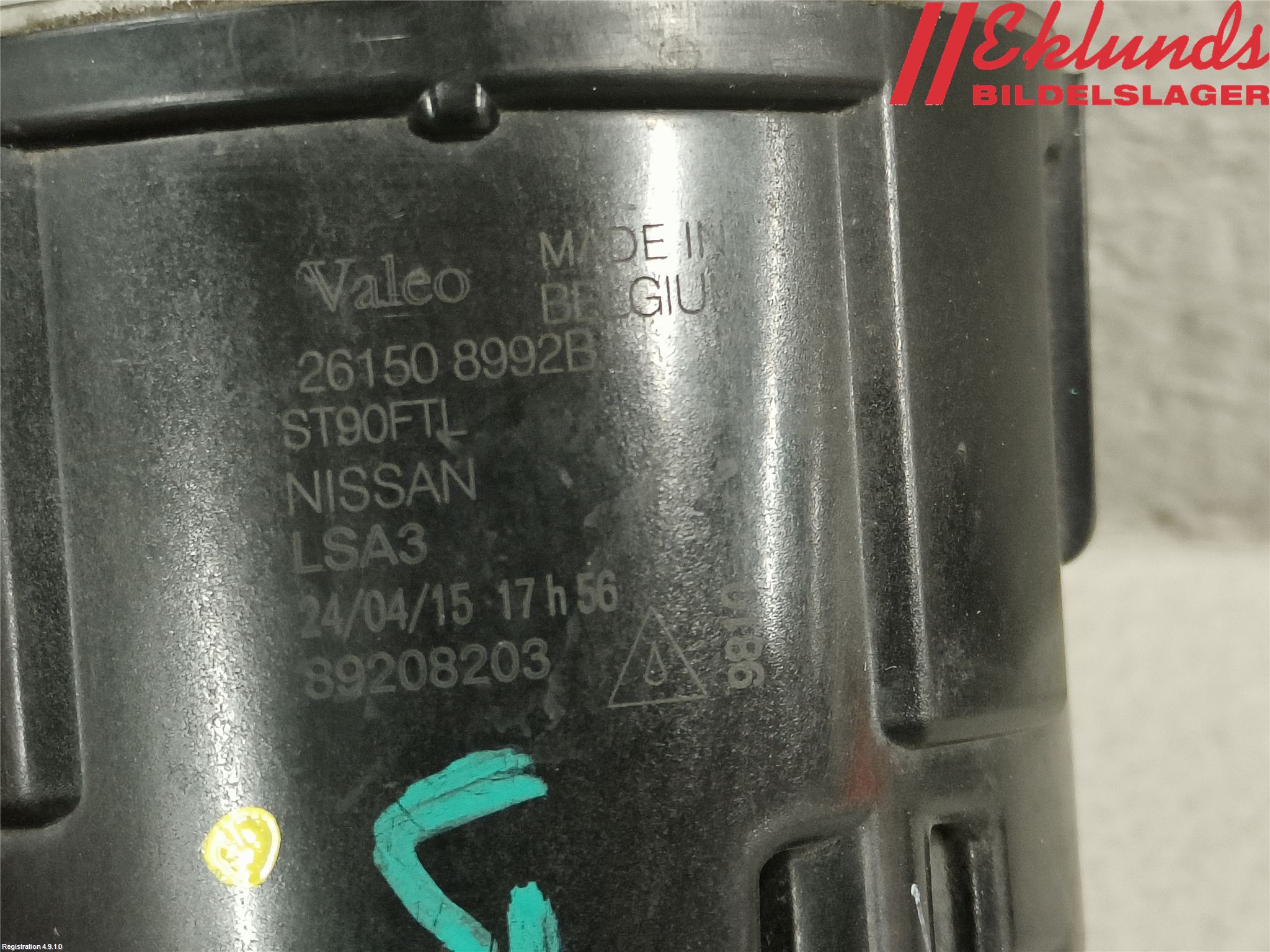 Nissan QASHQAI 14-17 Dimljus-Varselljus Fram