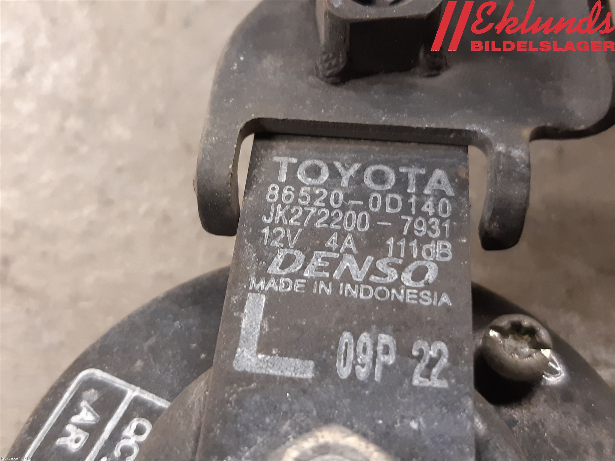 Toyota YARIS XP130 12-14 Signalhorn