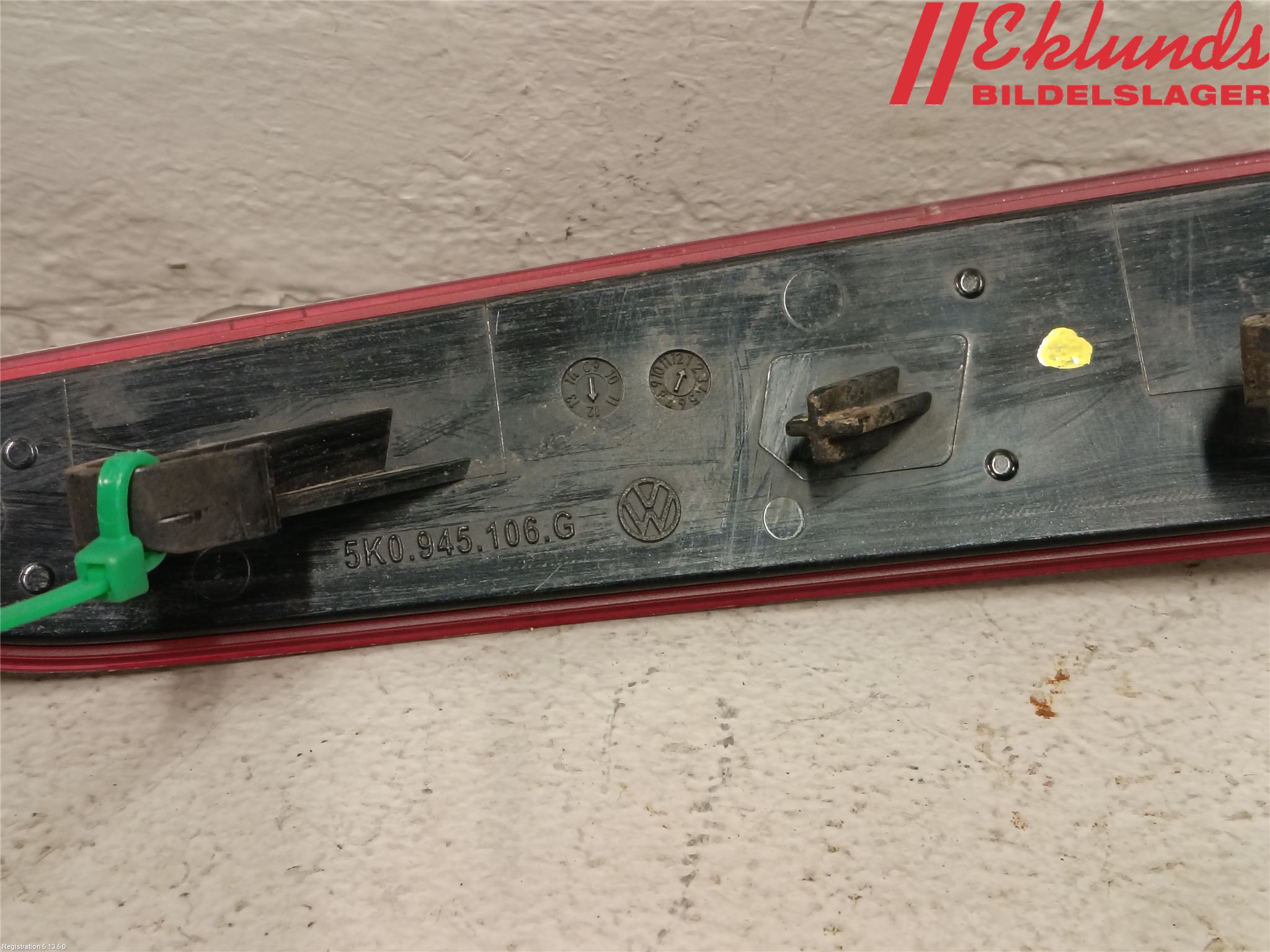 Volkswagen VW GOLF VI 09-13 Dimljus/Reflex Bak