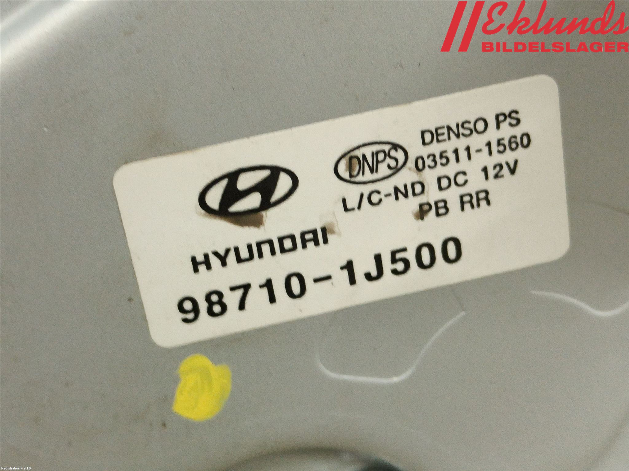Hyundai i20 PB 09-14 Torkarmotor Baklucka
