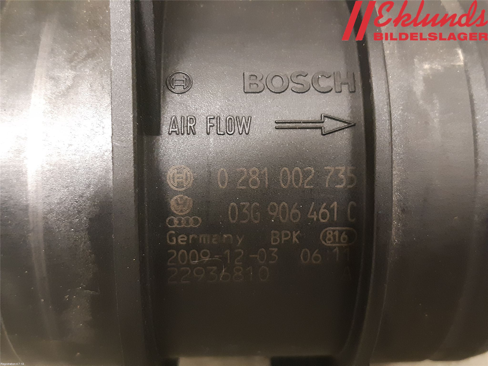 Audi A4/S4 08-11 Injluftmassamätare