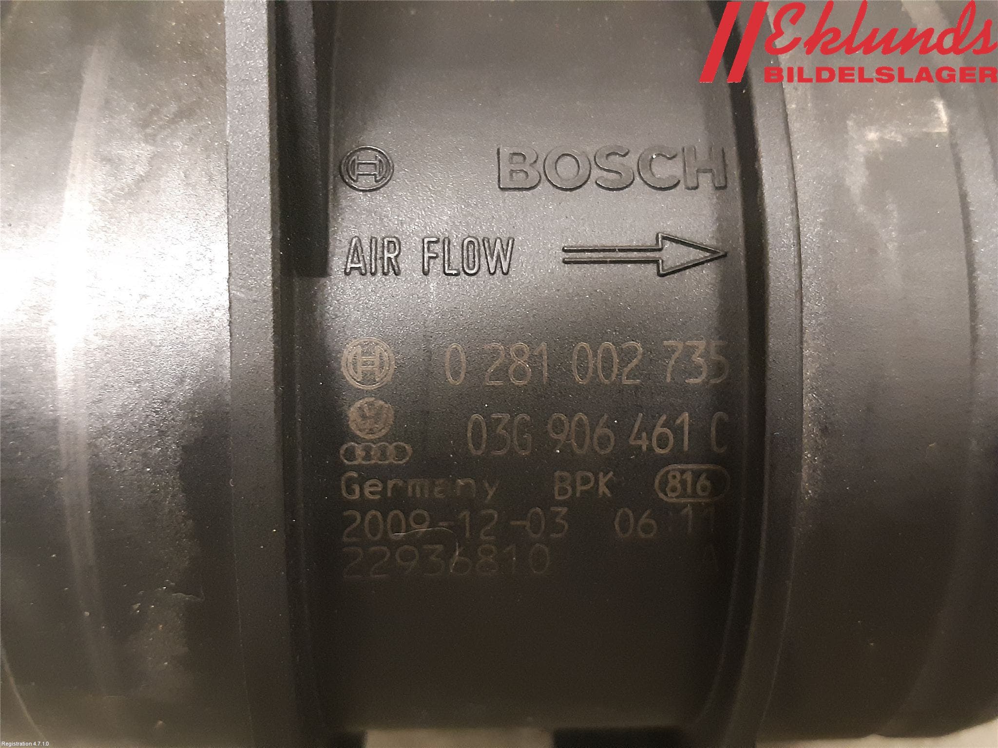 Audi A4/S4 08-11 Injluftmassamätare