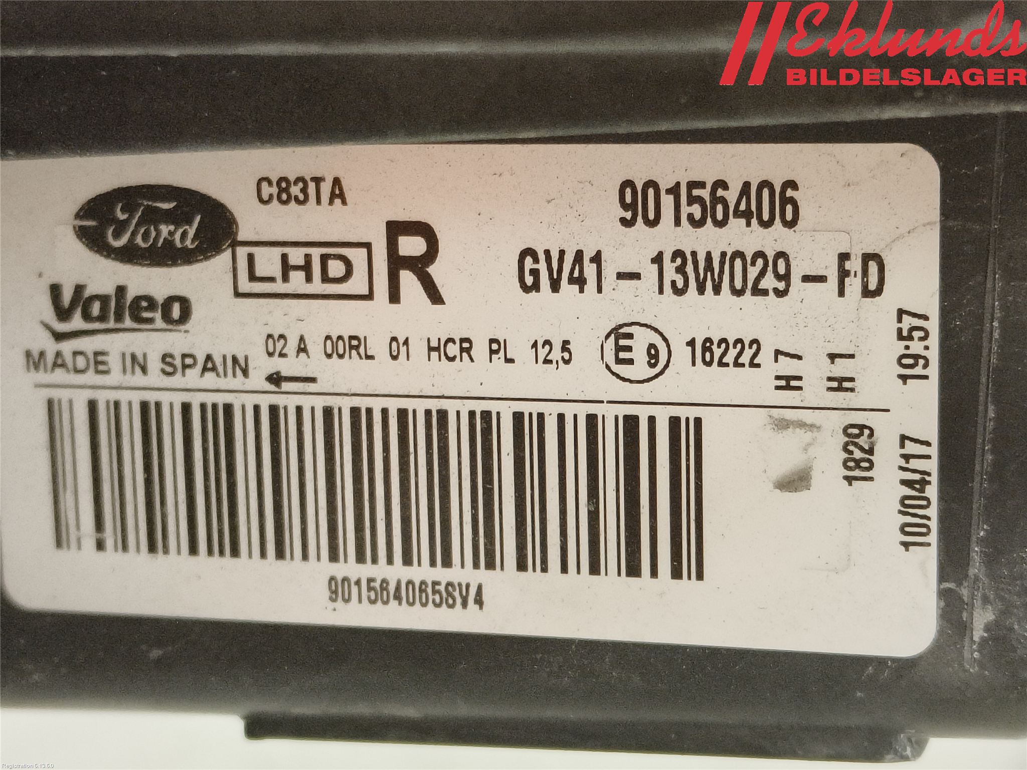 Ford KUGA 17-19 Strålkastare Höger
