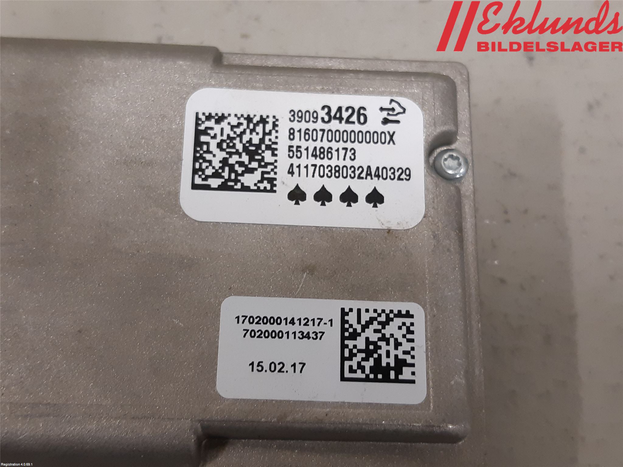 Opel ASTRA K 16-22 Sensor Aktivt Kollisionsskydd