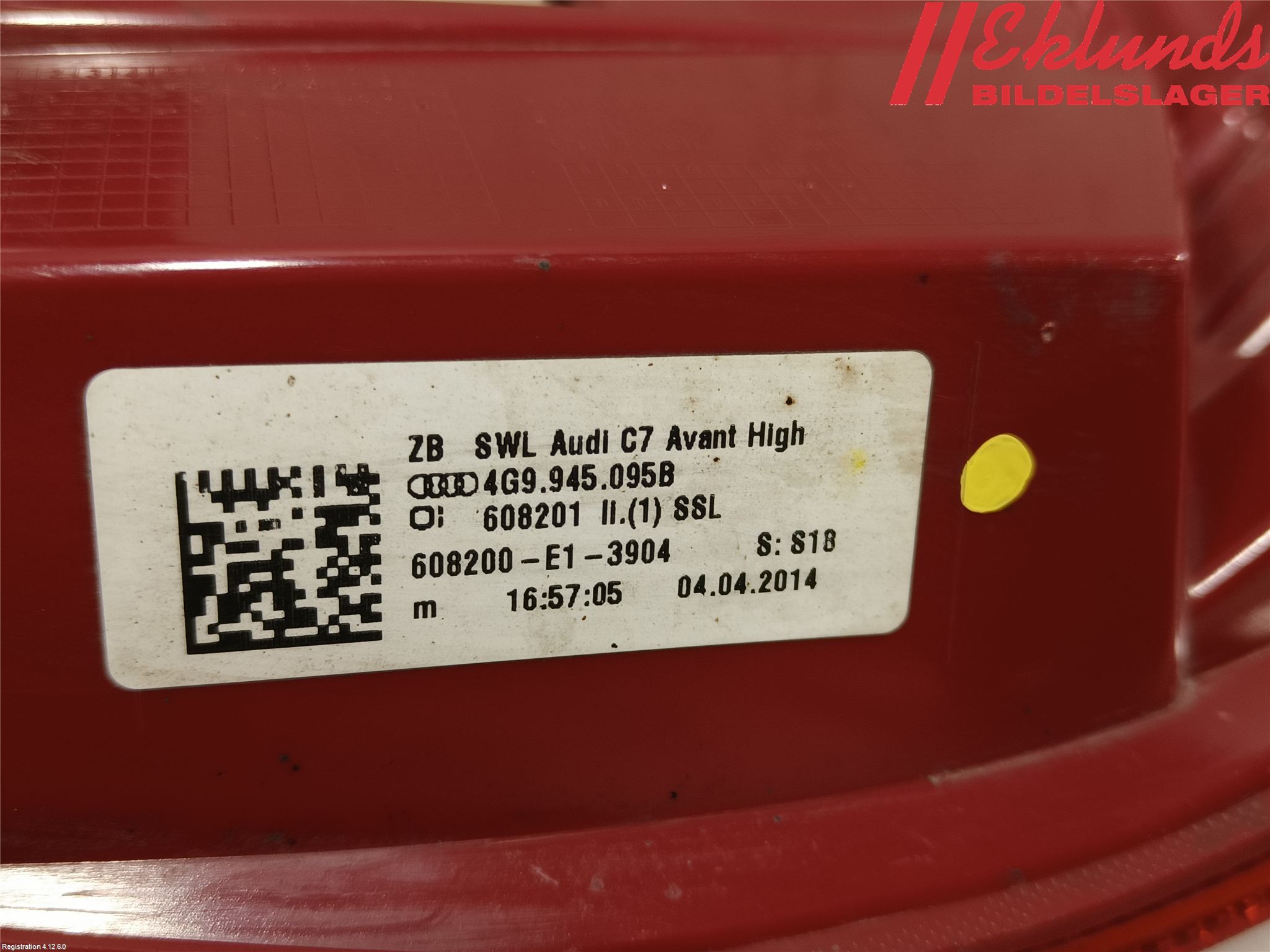 Audi A6/S6 4G 11-18 Bakljus Vänster