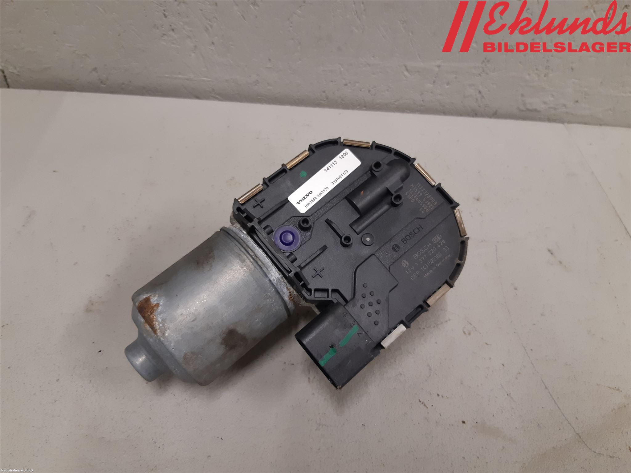 Volvo S60 11-13 Torkarmotor Vindruta