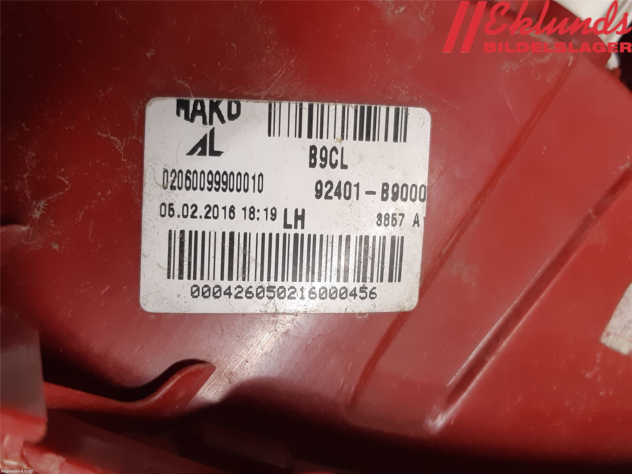 Hyundai i10 BA 14-16 Bakljus Vänster