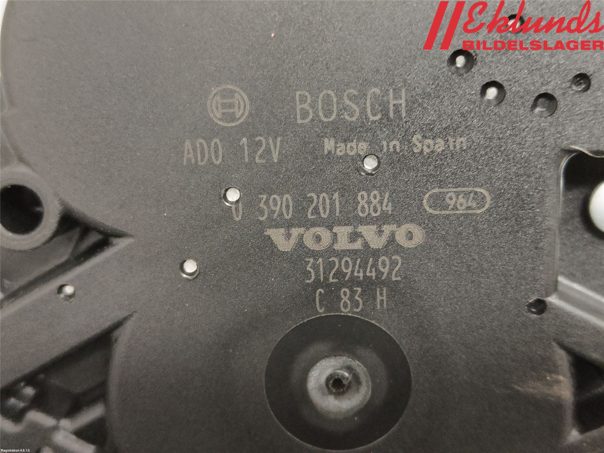 Volvo V60 11-13 Torkarmotor Baklucka