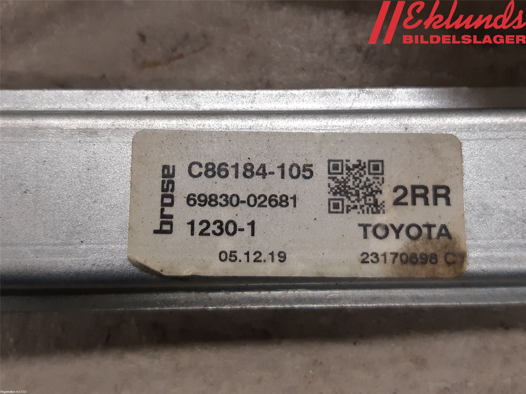 Toyota COROLLA 19- Fönsterhiss El Kompl