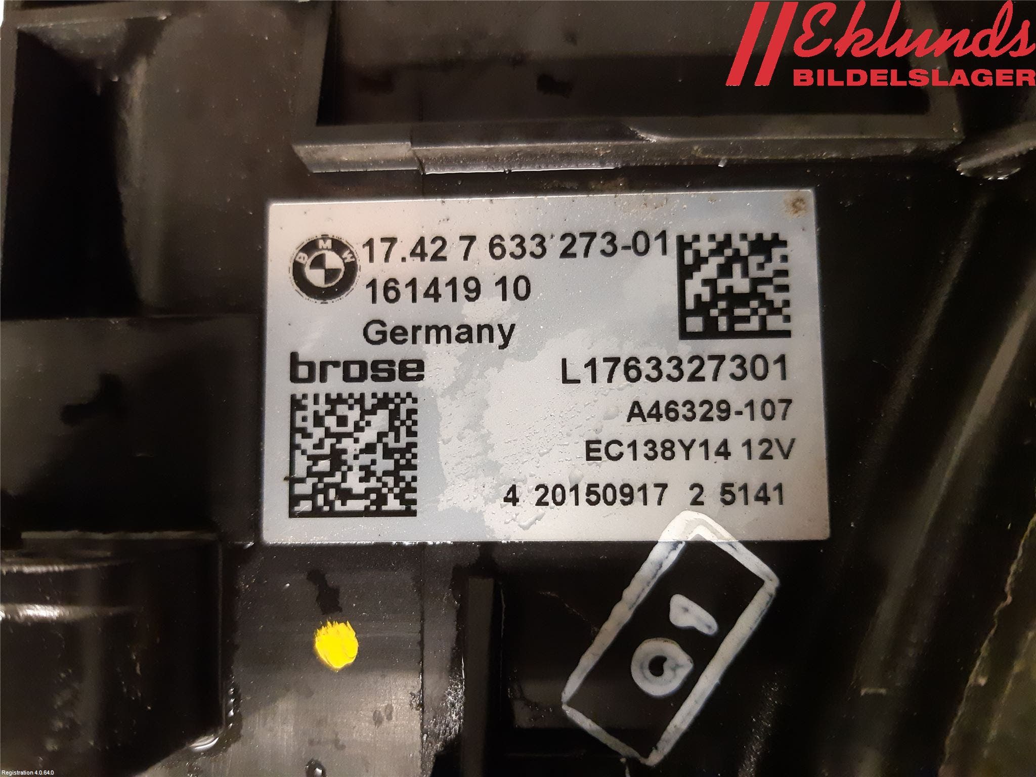 BMW 5 F10/F11/F18 09-17 Kylfläkt El